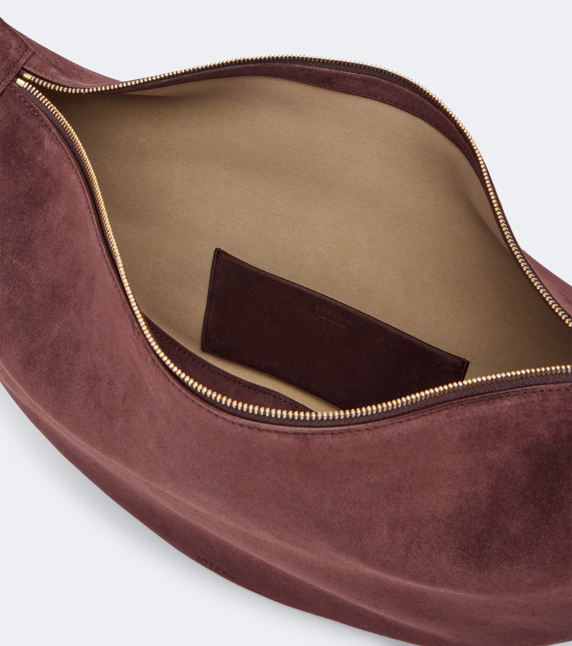 JOSEPH Bean Large suede shoulder bag