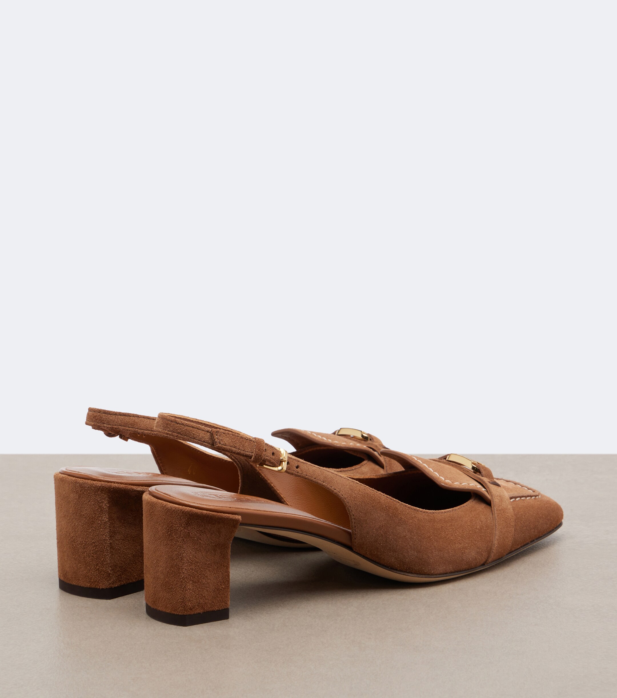Tod's Tod's T Timeless suede slingback pumps