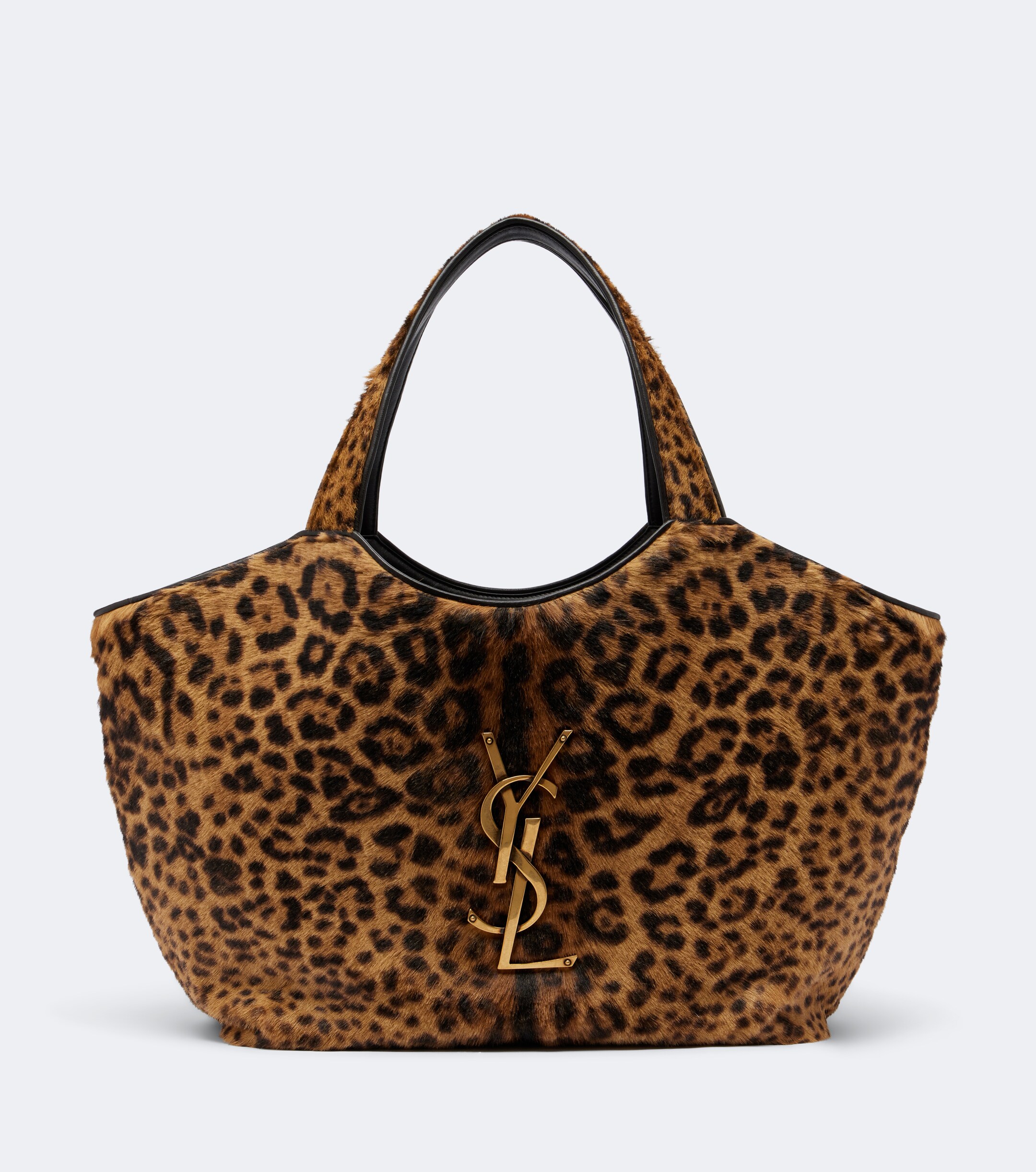 Saint Laurent Icare leopard-print calf hair shopper