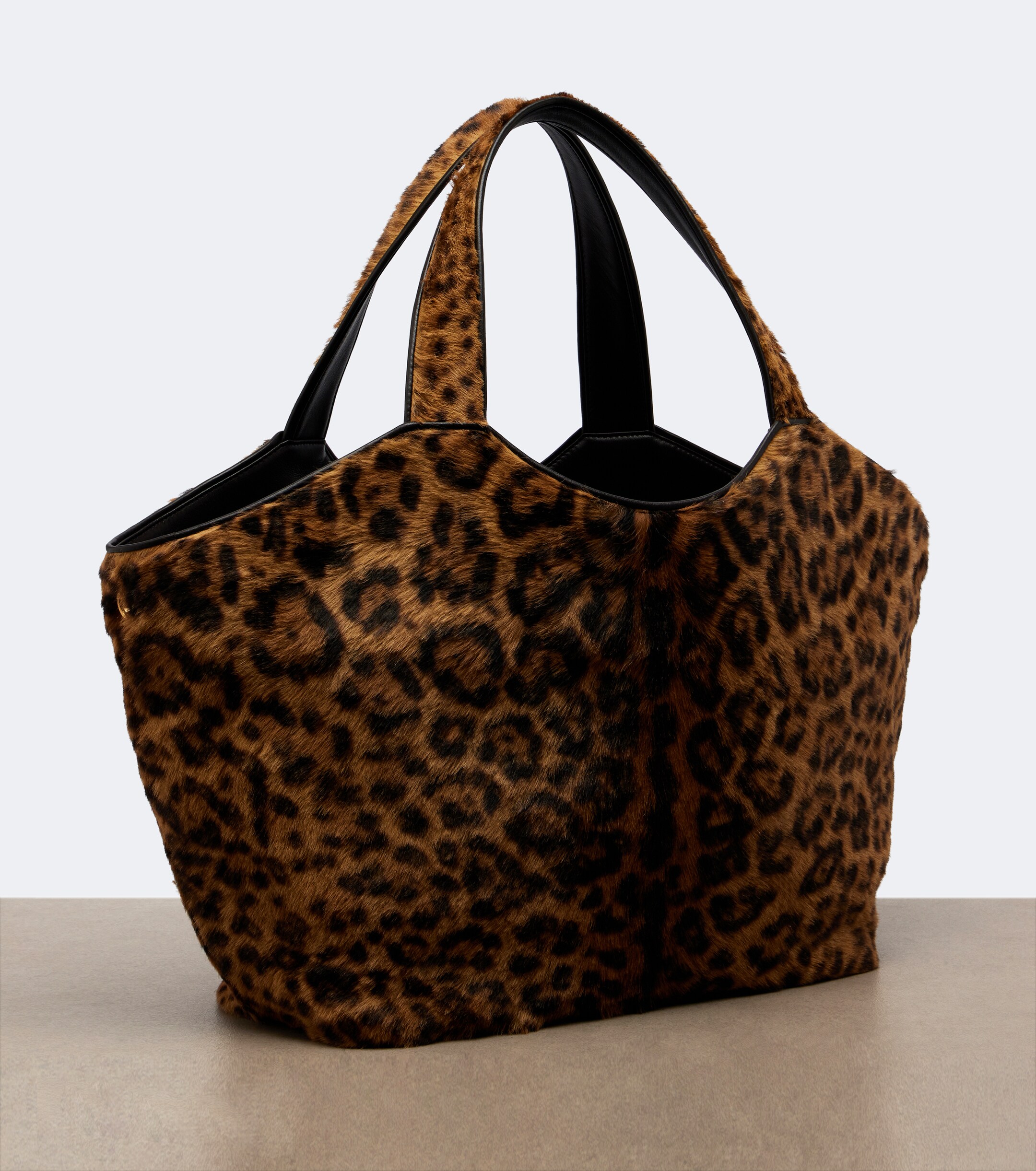 Saint Laurent Icare leopard-print calf hair shopper