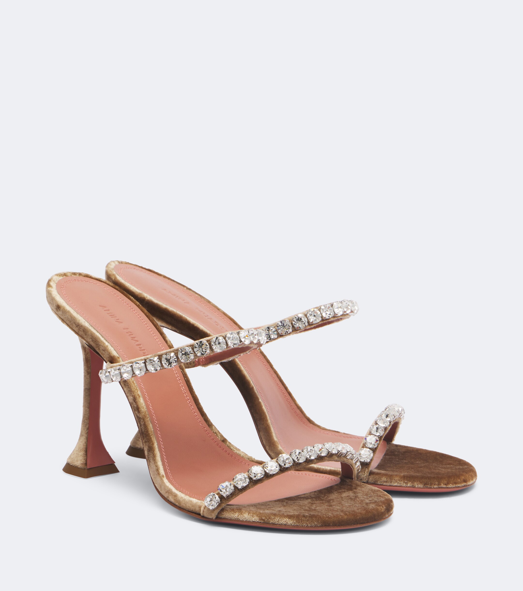 AMINA MUADDI Amina Muaddi Gigi embellished velvet mules