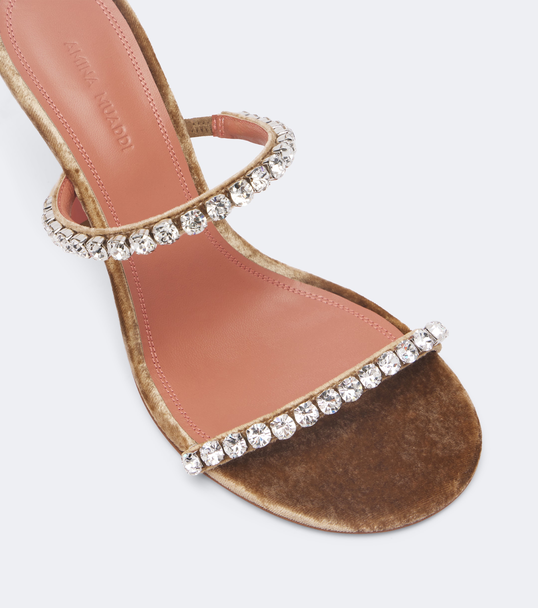 AMINA MUADDI Amina Muaddi Gigi embellished velvet mules