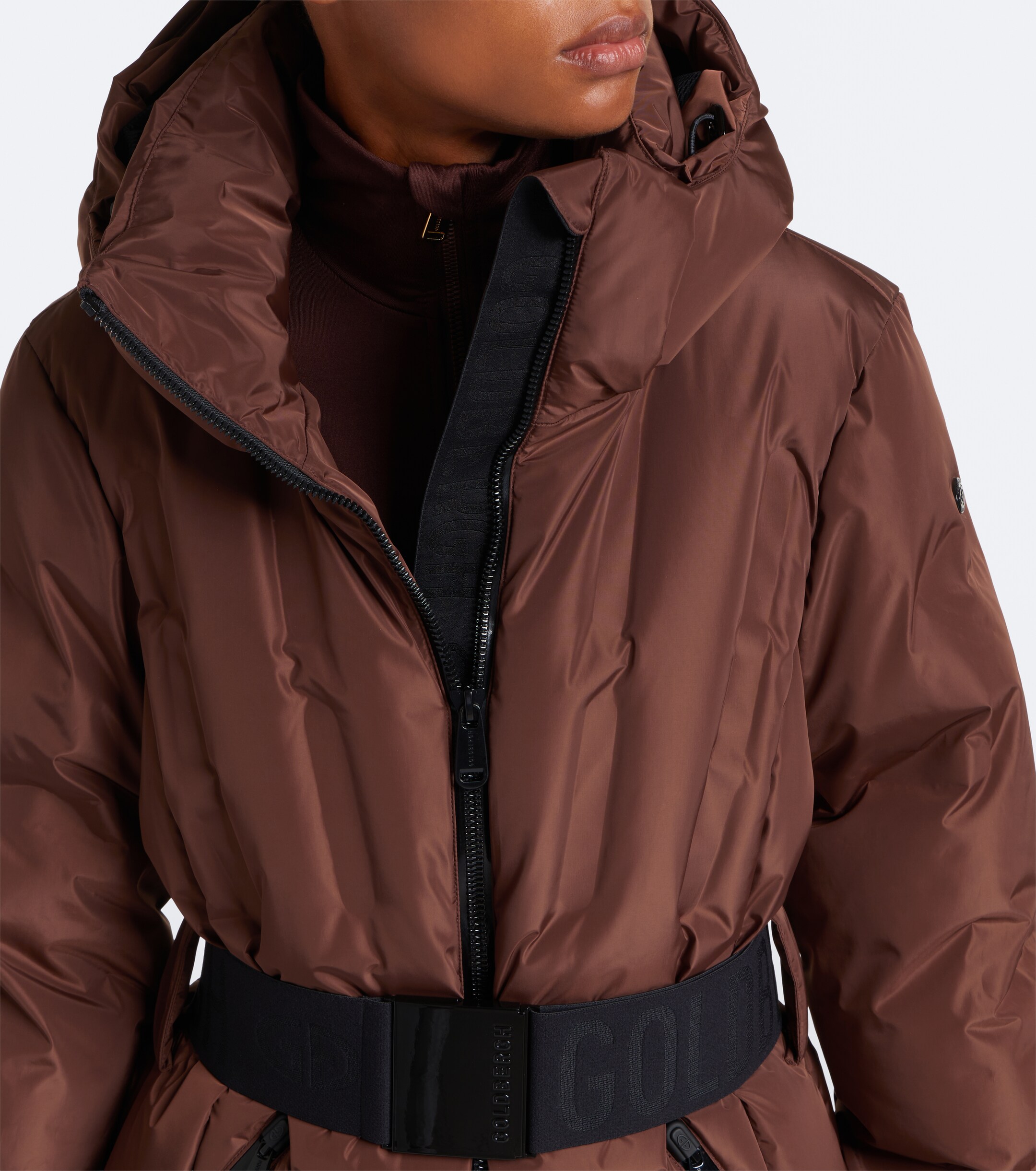 GOLDBERGH Goldbergh Umi belted hooded ski jacket