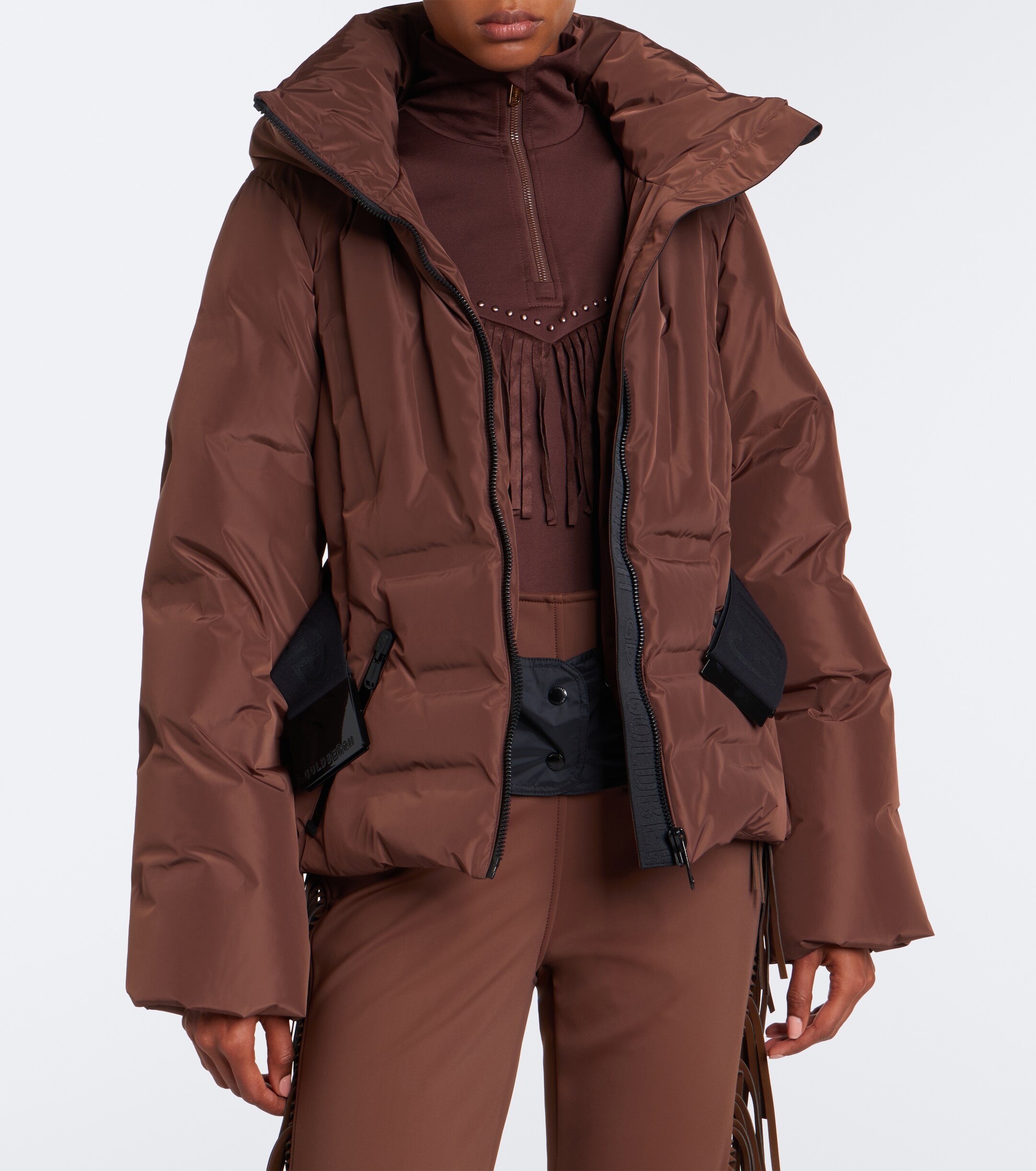 GOLDBERGH Goldbergh Umi belted hooded ski jacket