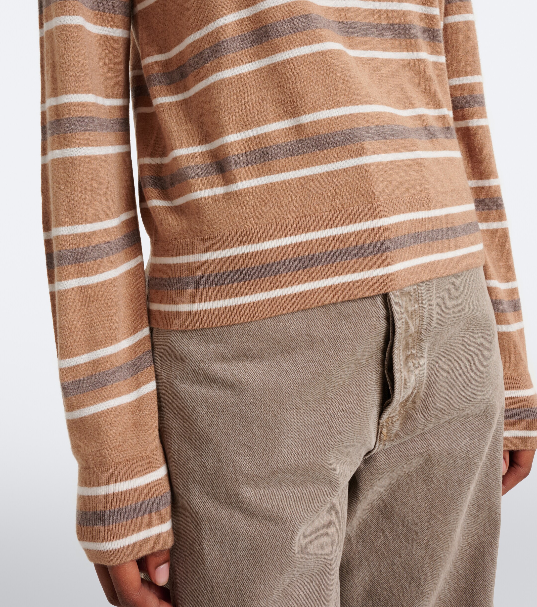 Varley Varley Mayra striped polo sweater