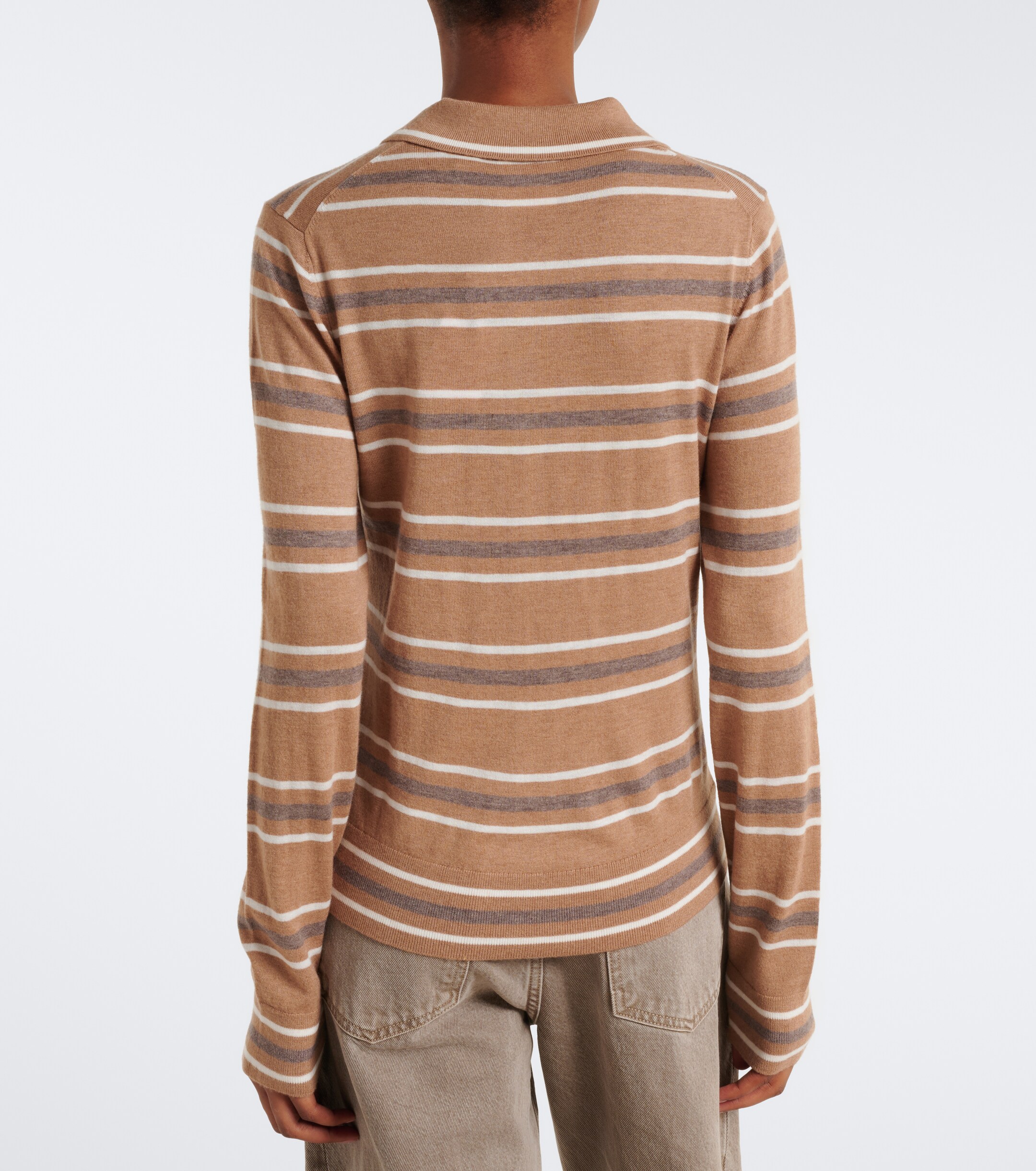 Varley Varley Mayra striped polo sweater