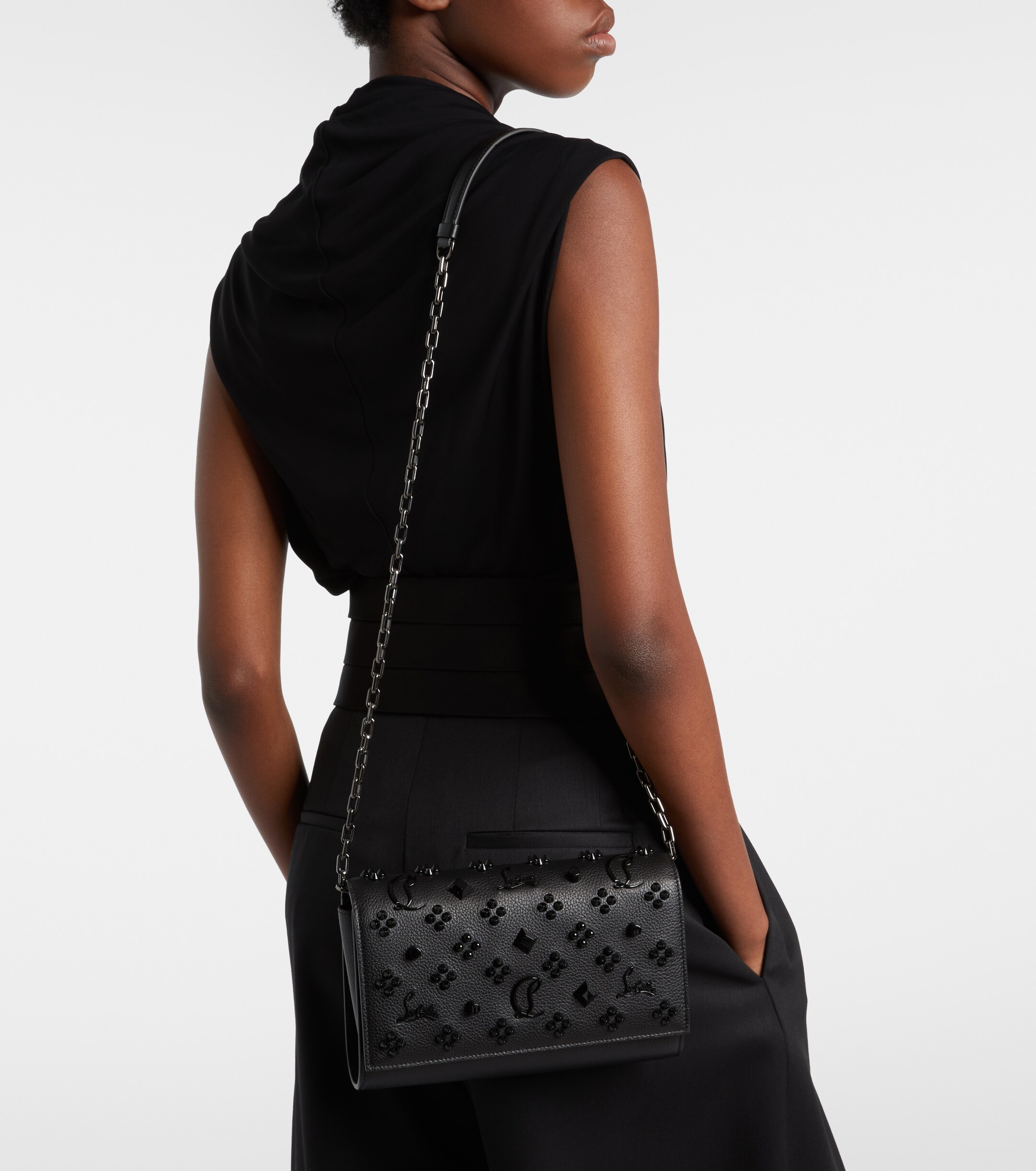 CHRISTIAN LOUBOUTIN Paloma leather wallet on chain