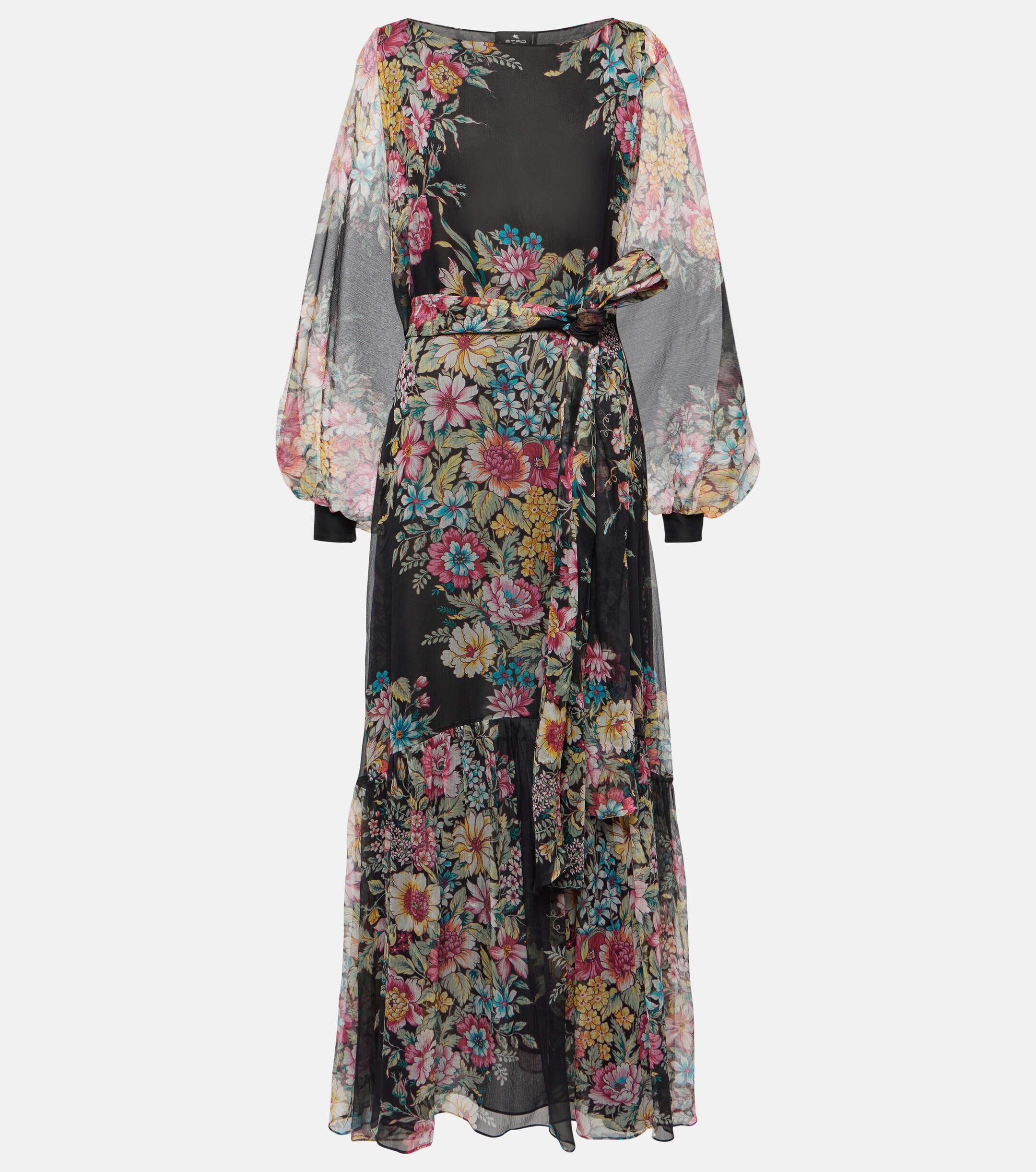 Etro Floral silk gown