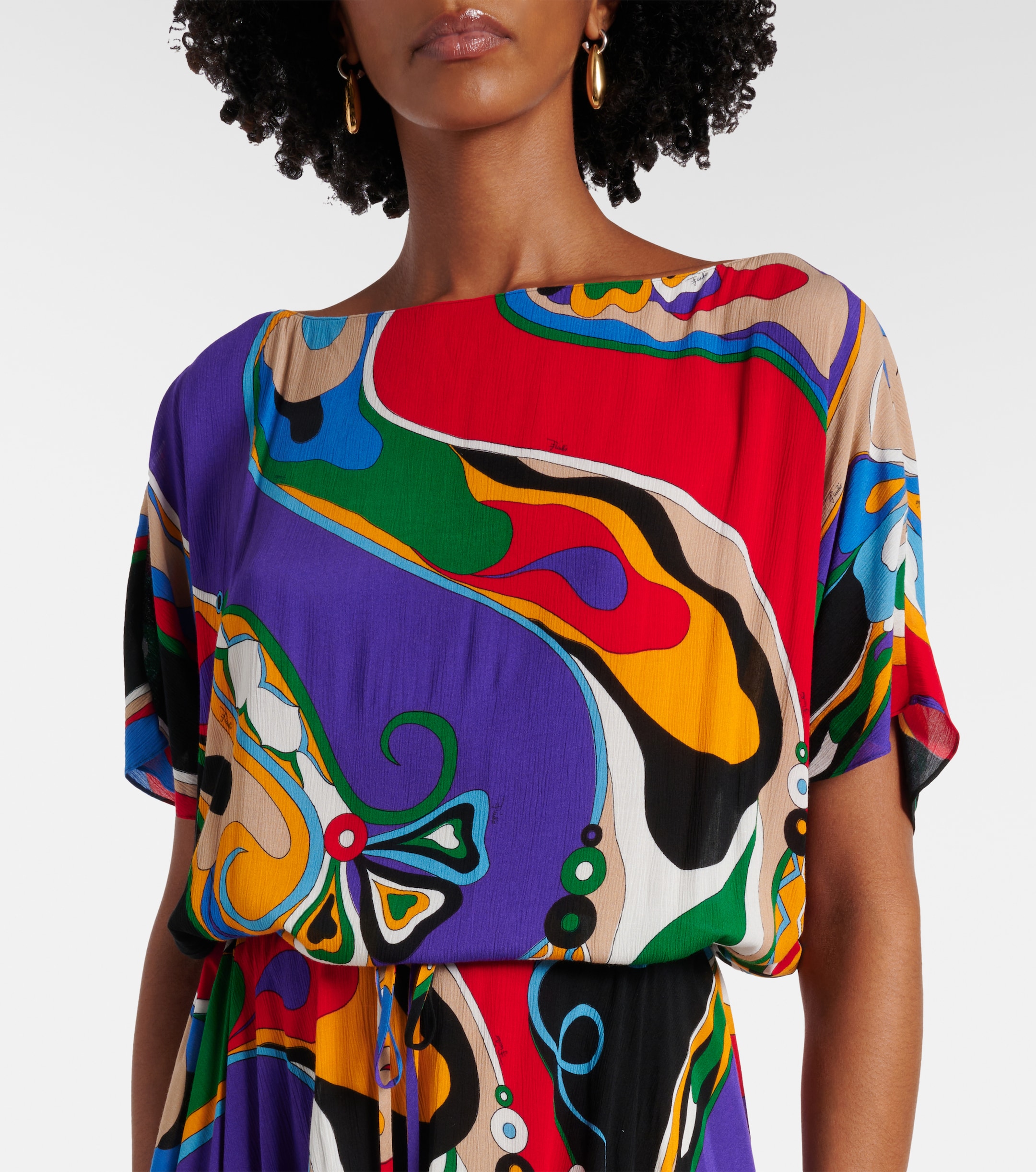 Pucci Pucci Orchidee asymmetric minidress