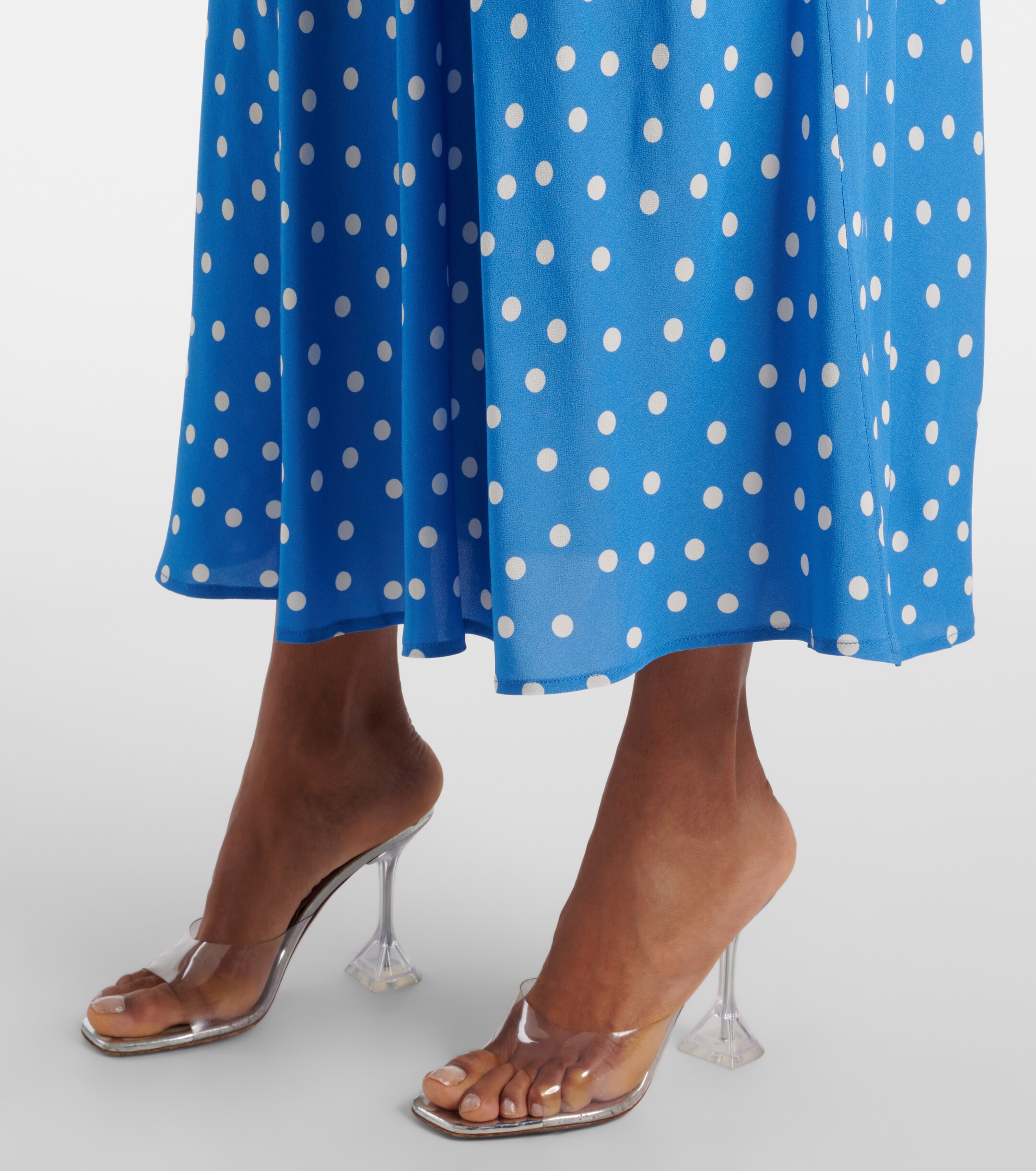 RIXO Amari polka-dot lace-trimmed maxi dress thumbnail