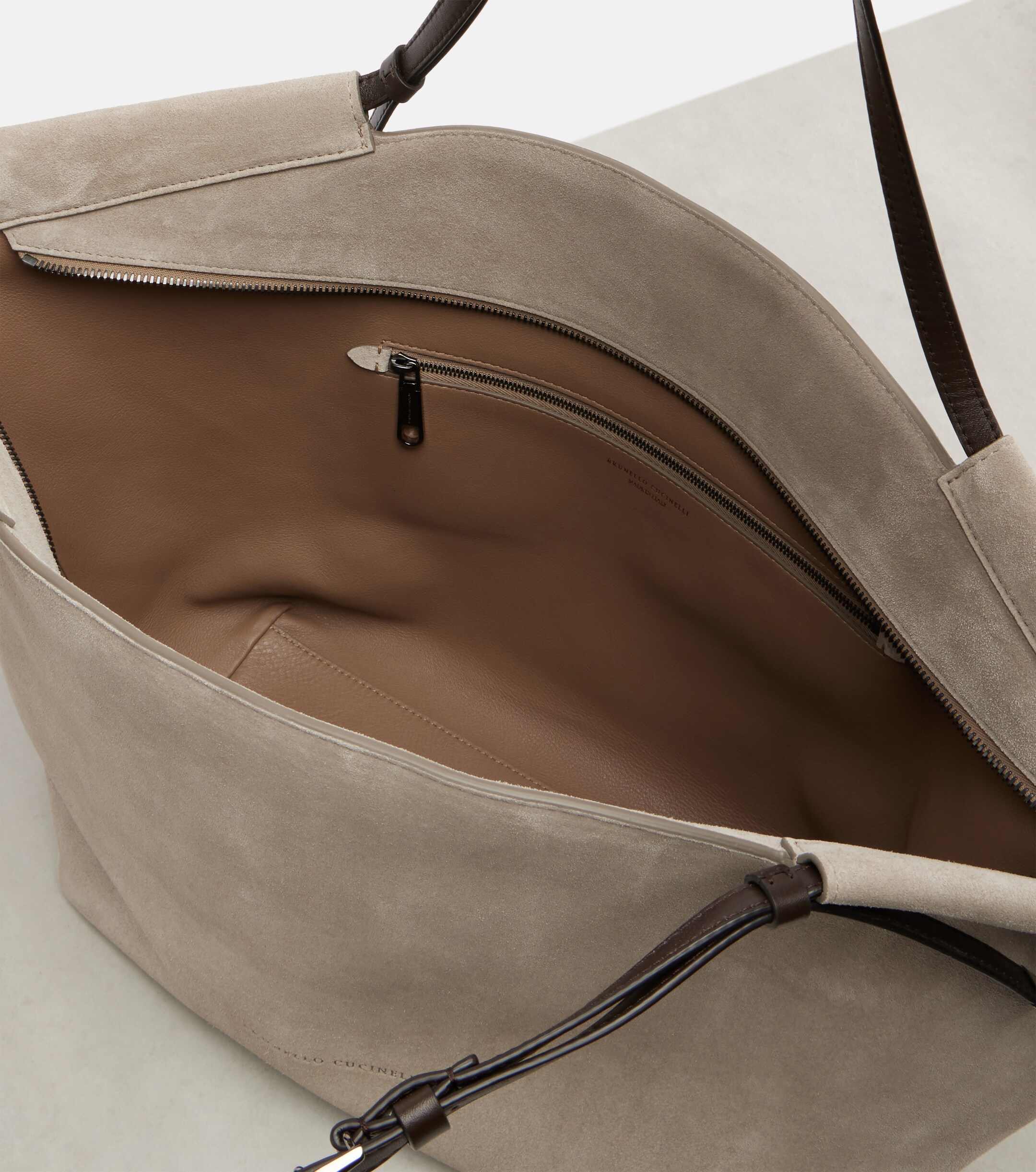 Brunello Cucinelli Sartorial Large suede tote bag