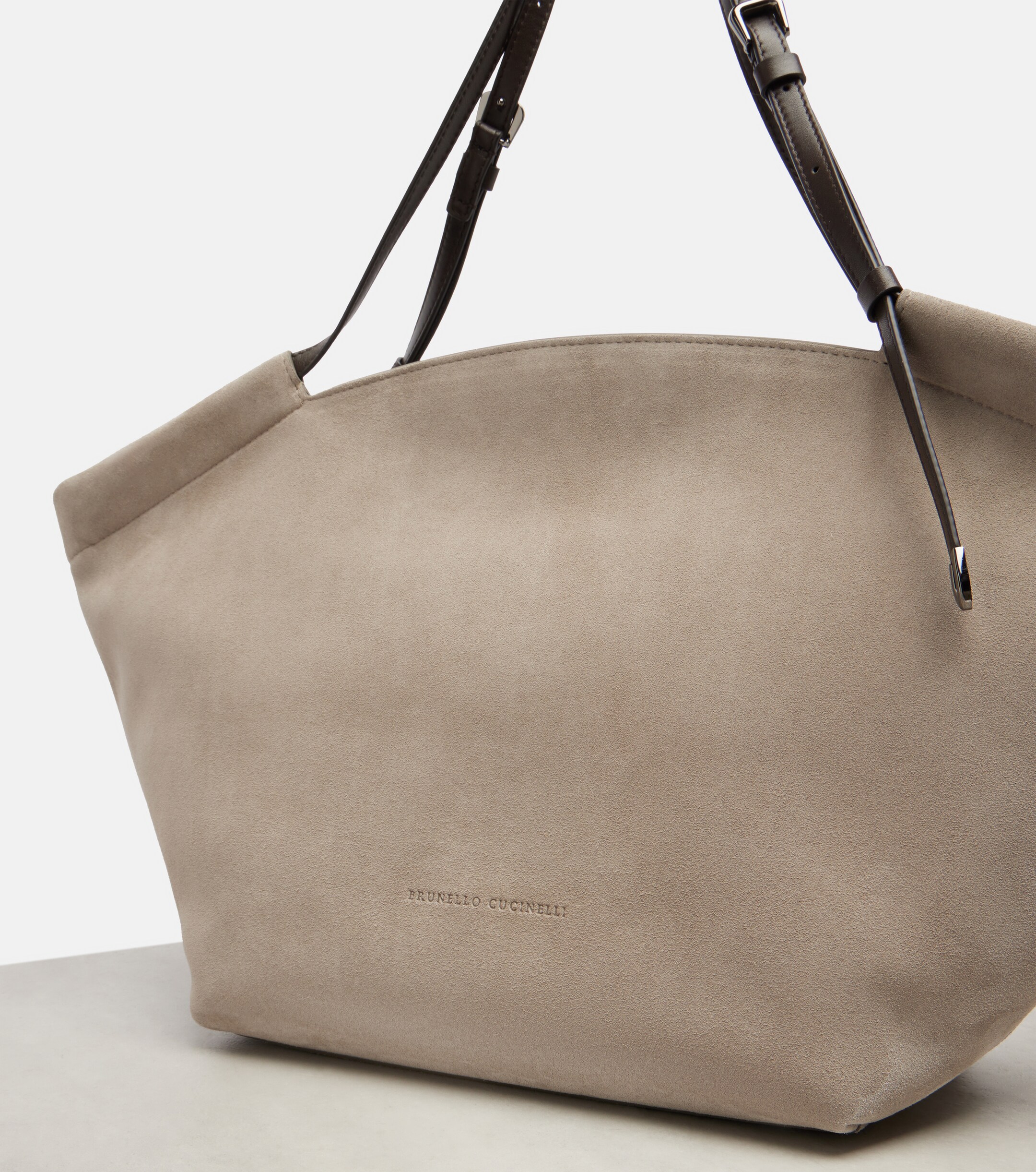 Brunello Cucinelli Sartorial Large suede tote bag