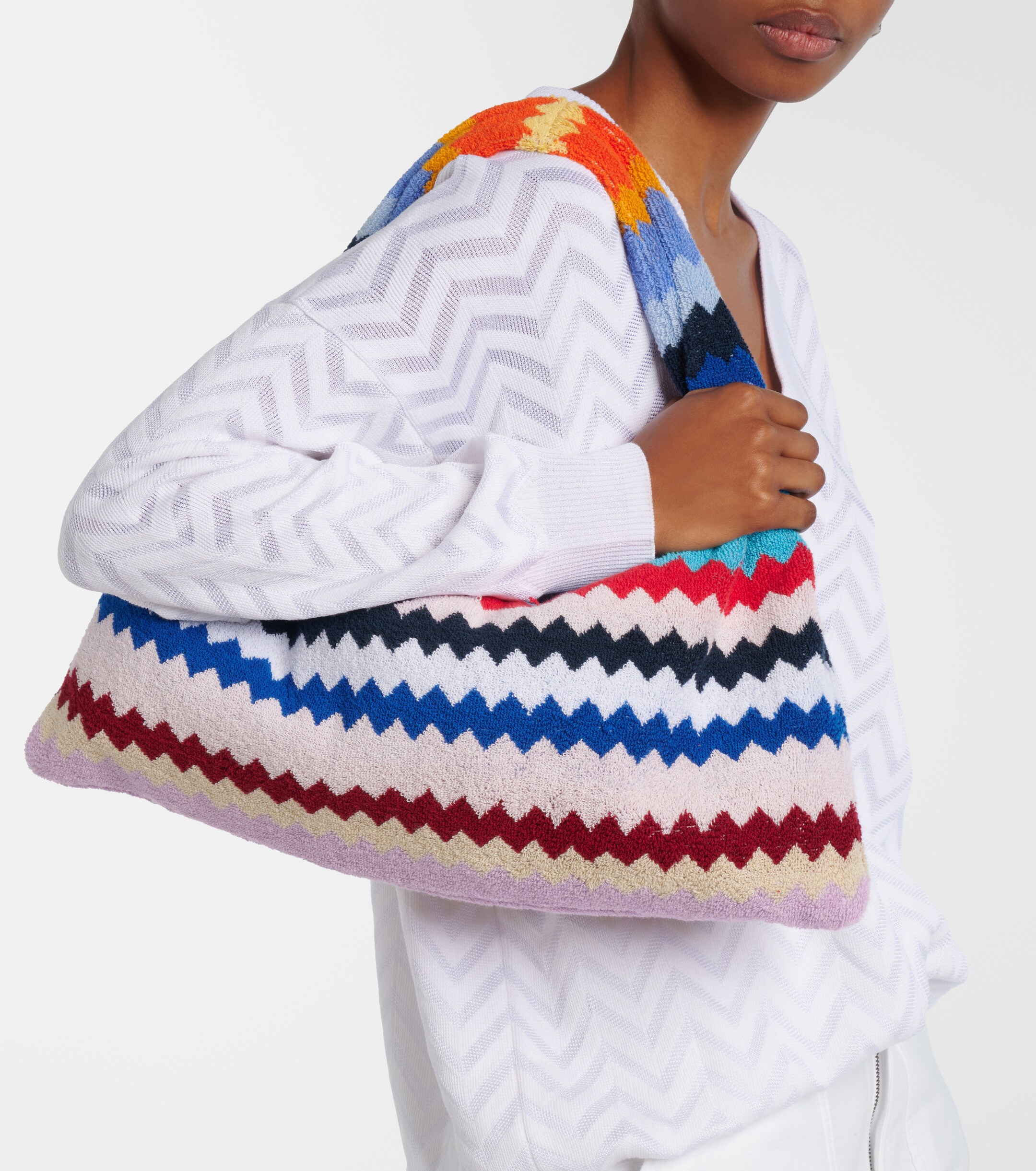 Missoni Zigzag cotton terry top-handle bag