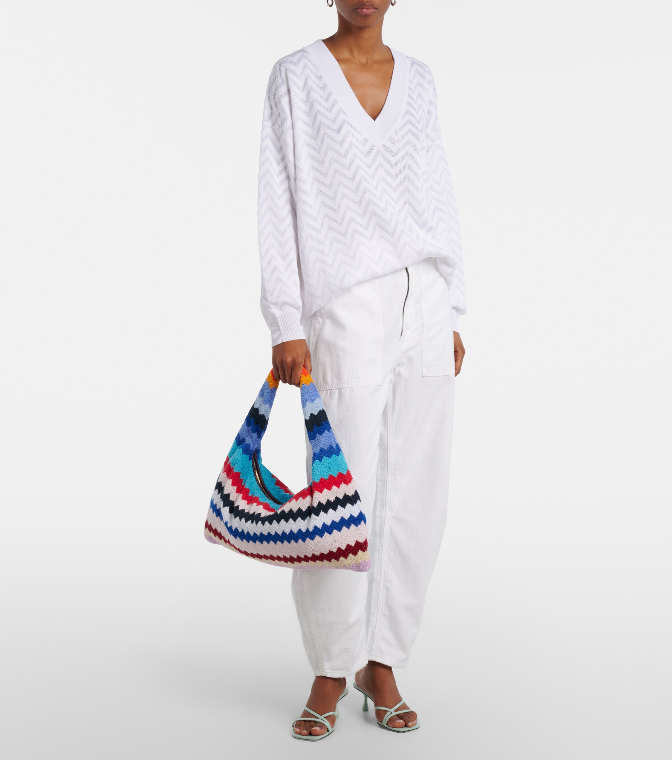 Missoni Zigzag cotton terry top-handle bag