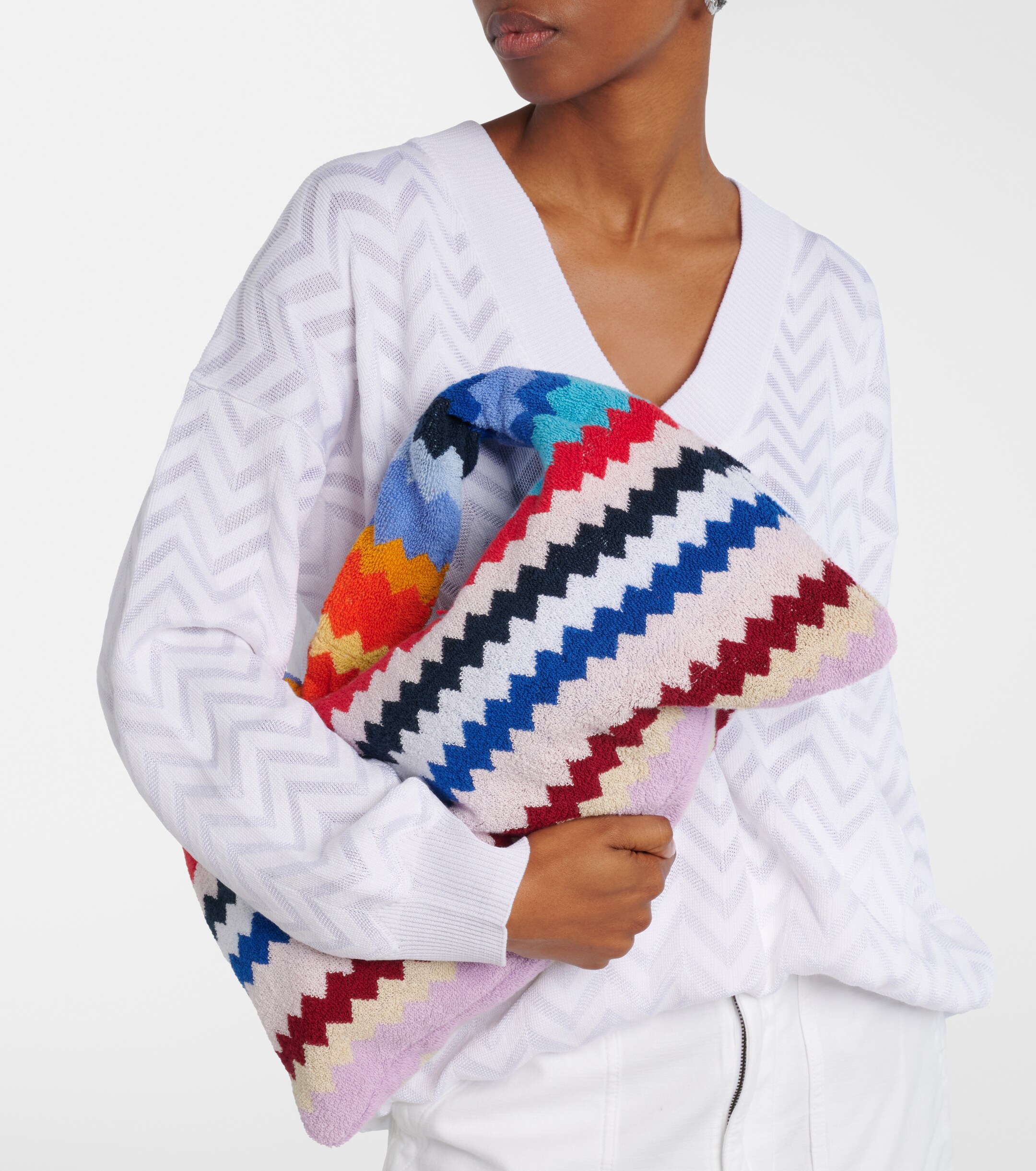 Missoni Zigzag cotton terry top-handle bag
