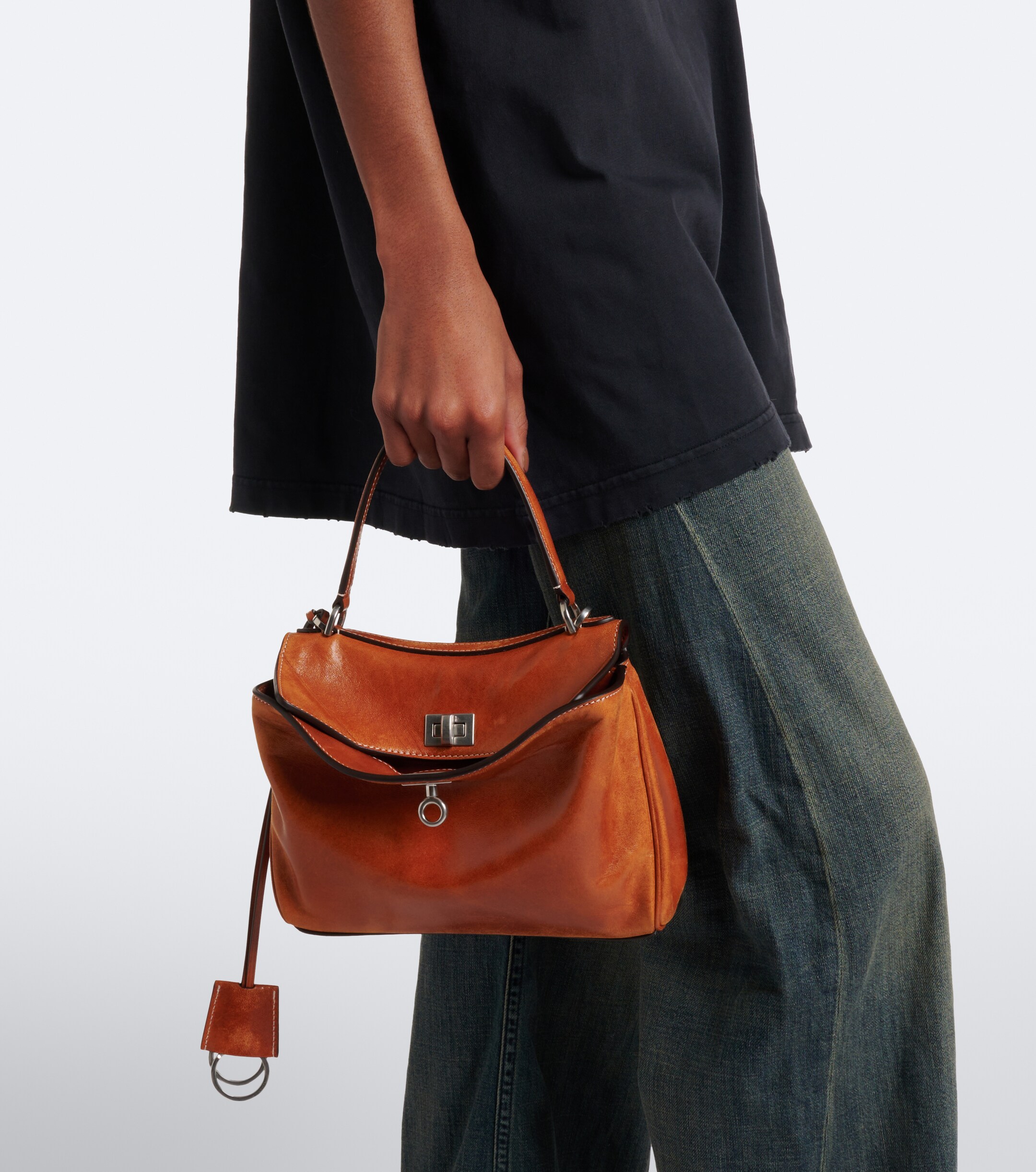 Balenciaga Rodeo Mini leather top-handle bag
