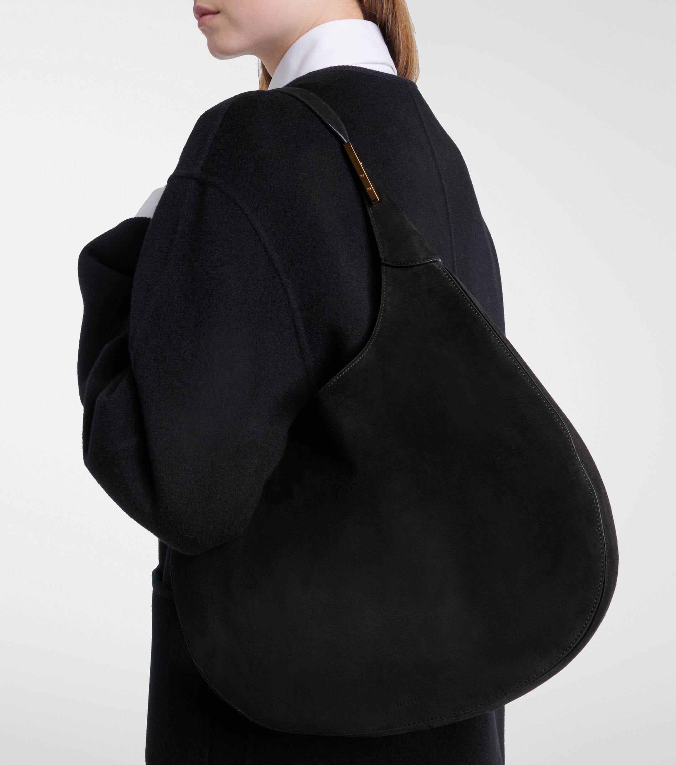 Savette Florence Large suede shoulder bag thumbnail