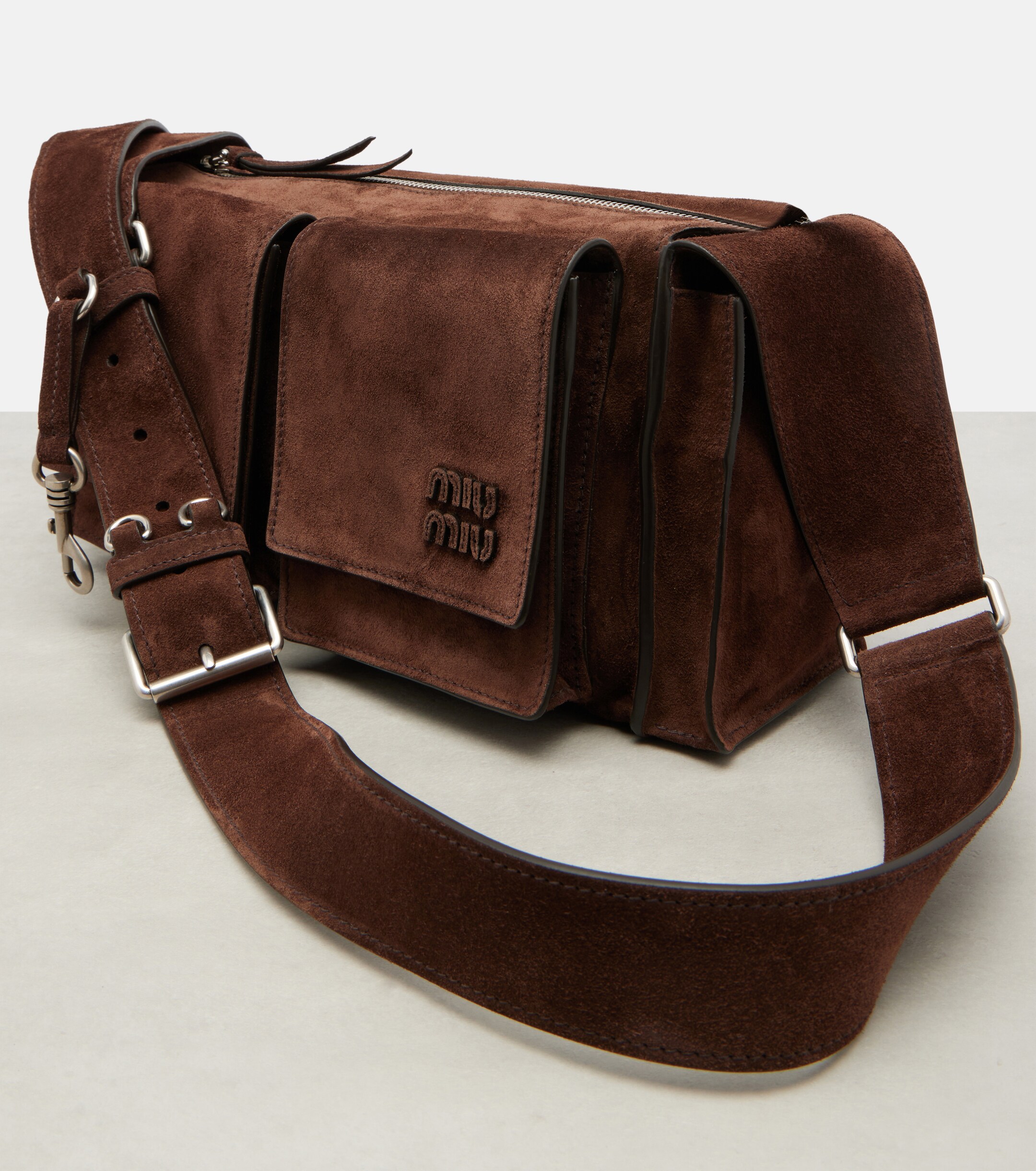 Miu Miu Utilitaire suede shoulder bag
