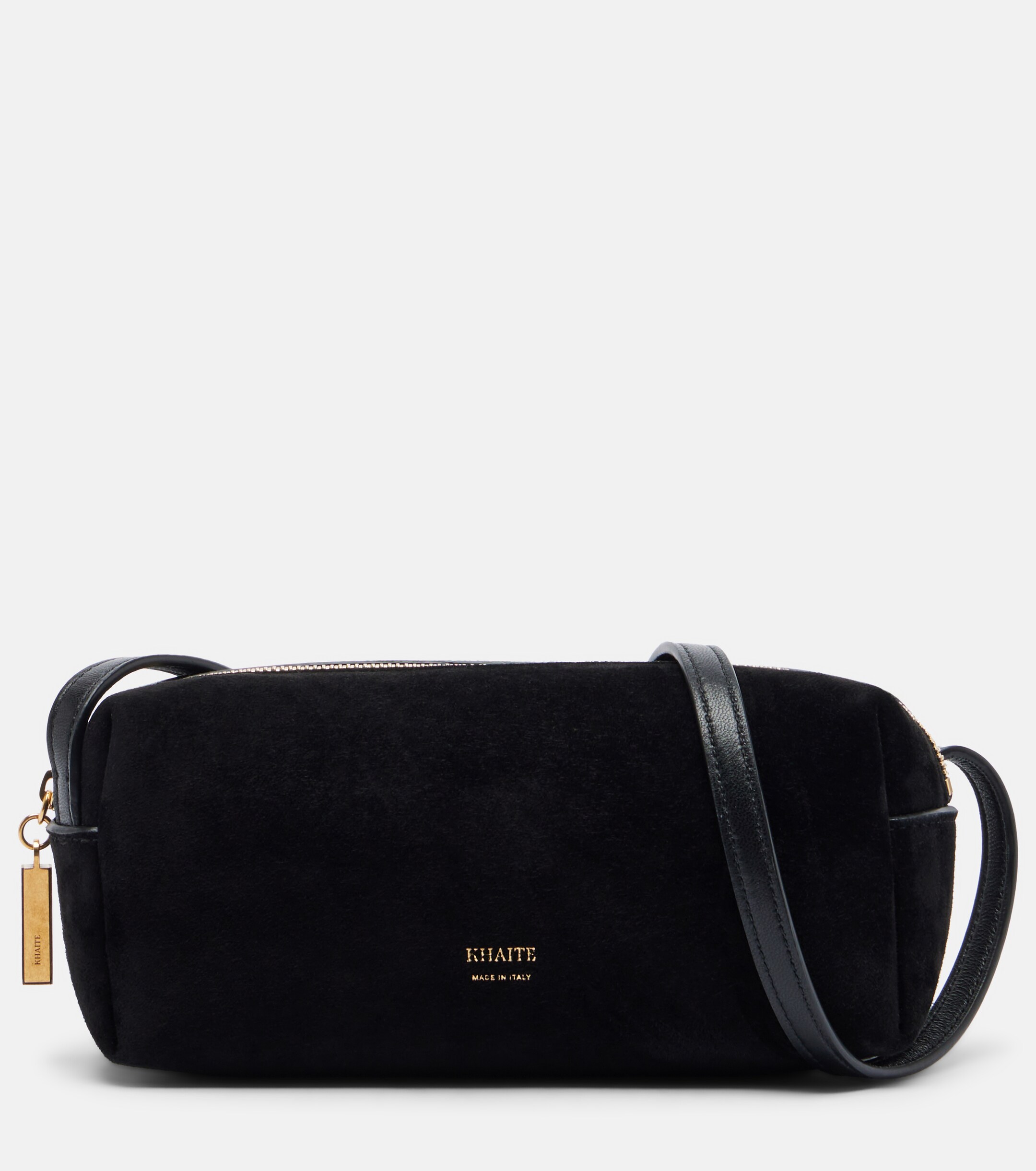 KHAITE Kye Mini suede crossbody bag