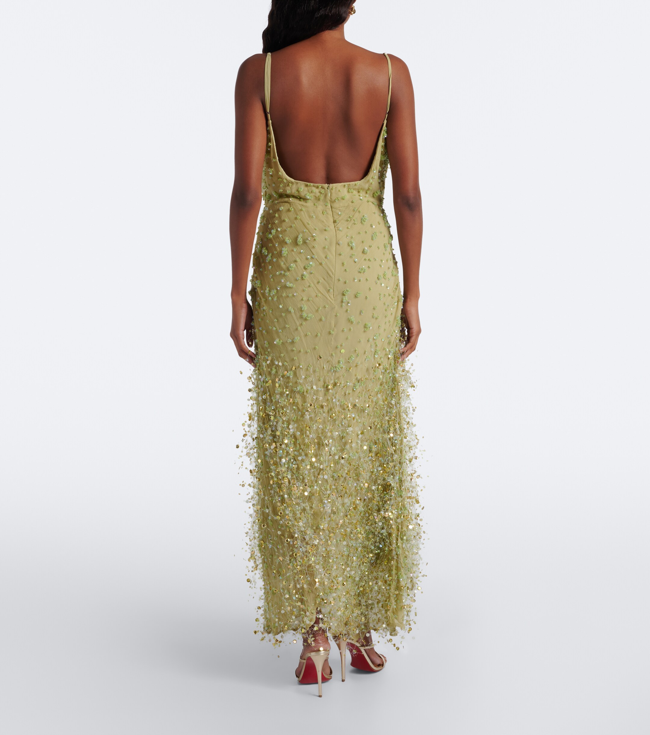 Rachel Gilbert Rachel Gilbert Anika draped embellished gown