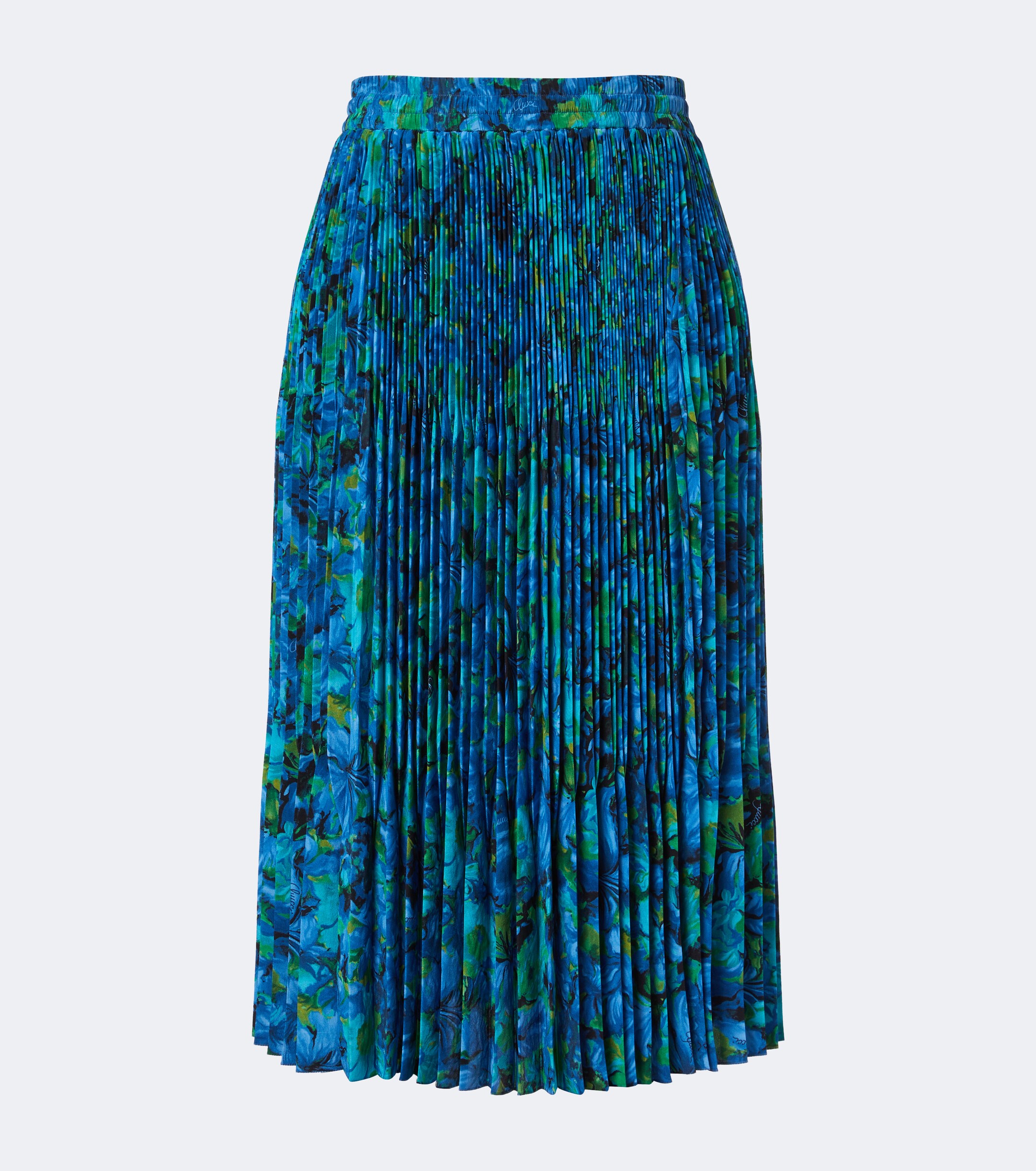 Gucci Gucci Floral pleated silk crêpe de chine midi skirt