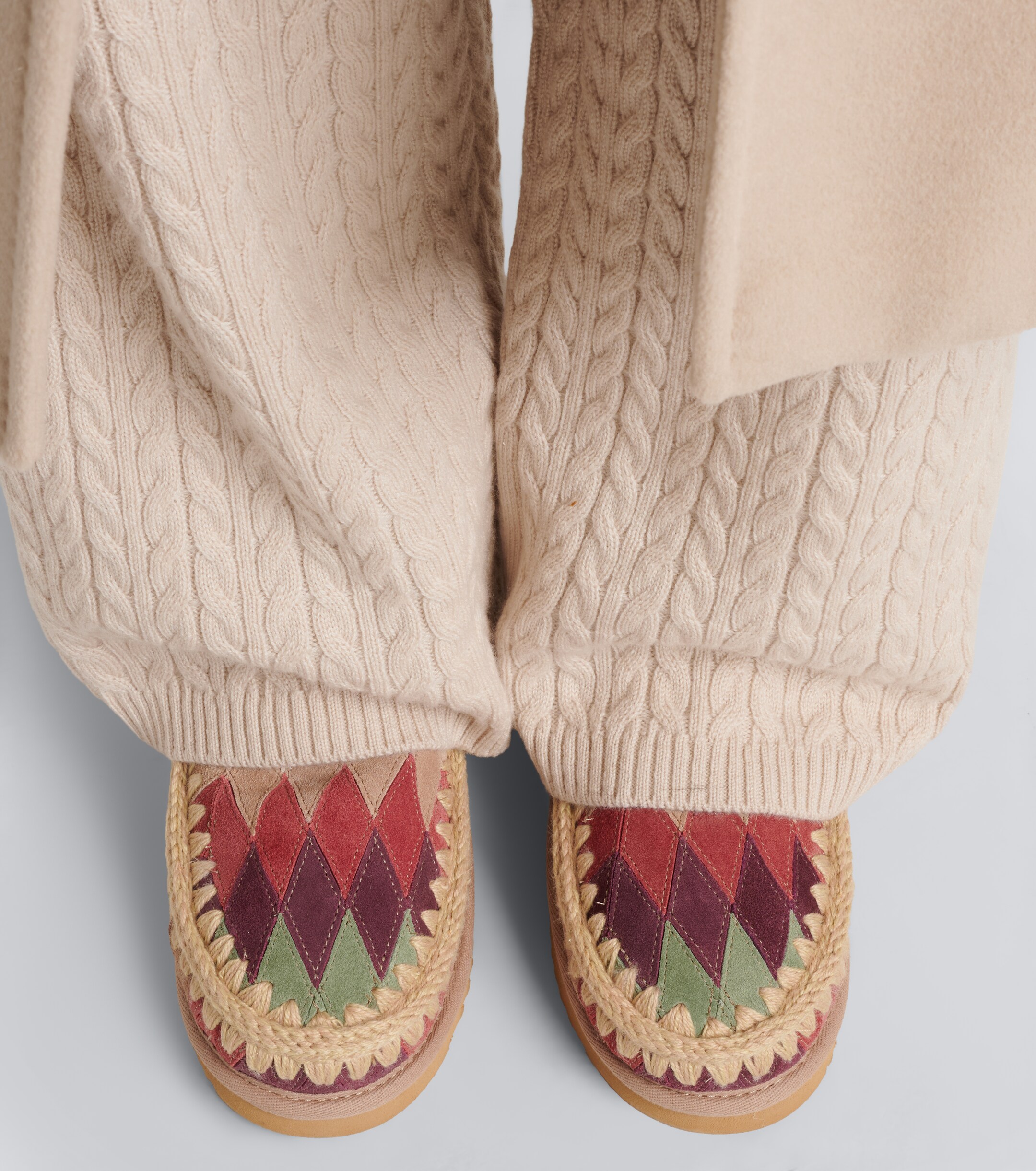MOU Mou Shearling-lined suede ankle boots