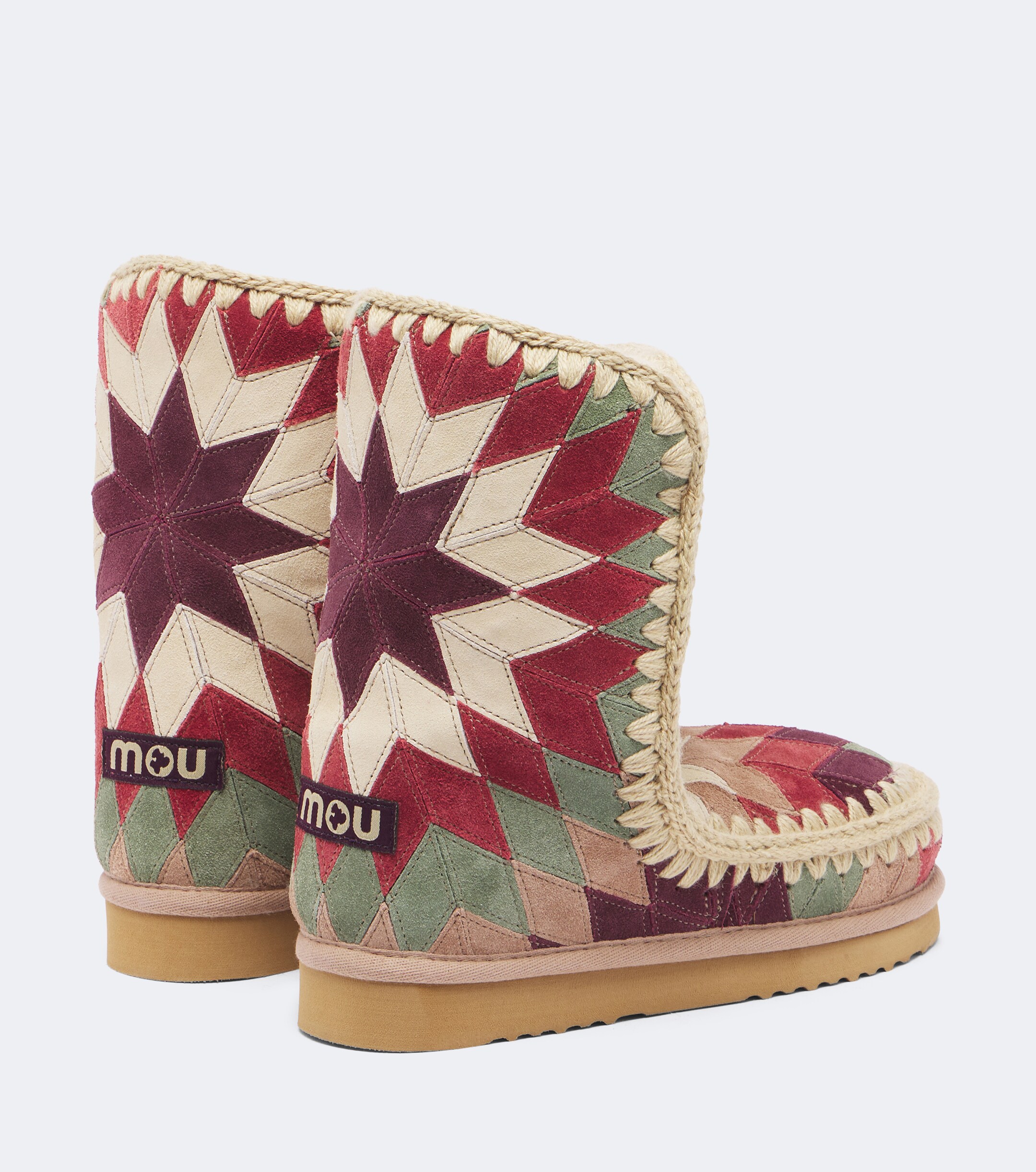 MOU Mou Shearling-lined suede ankle boots