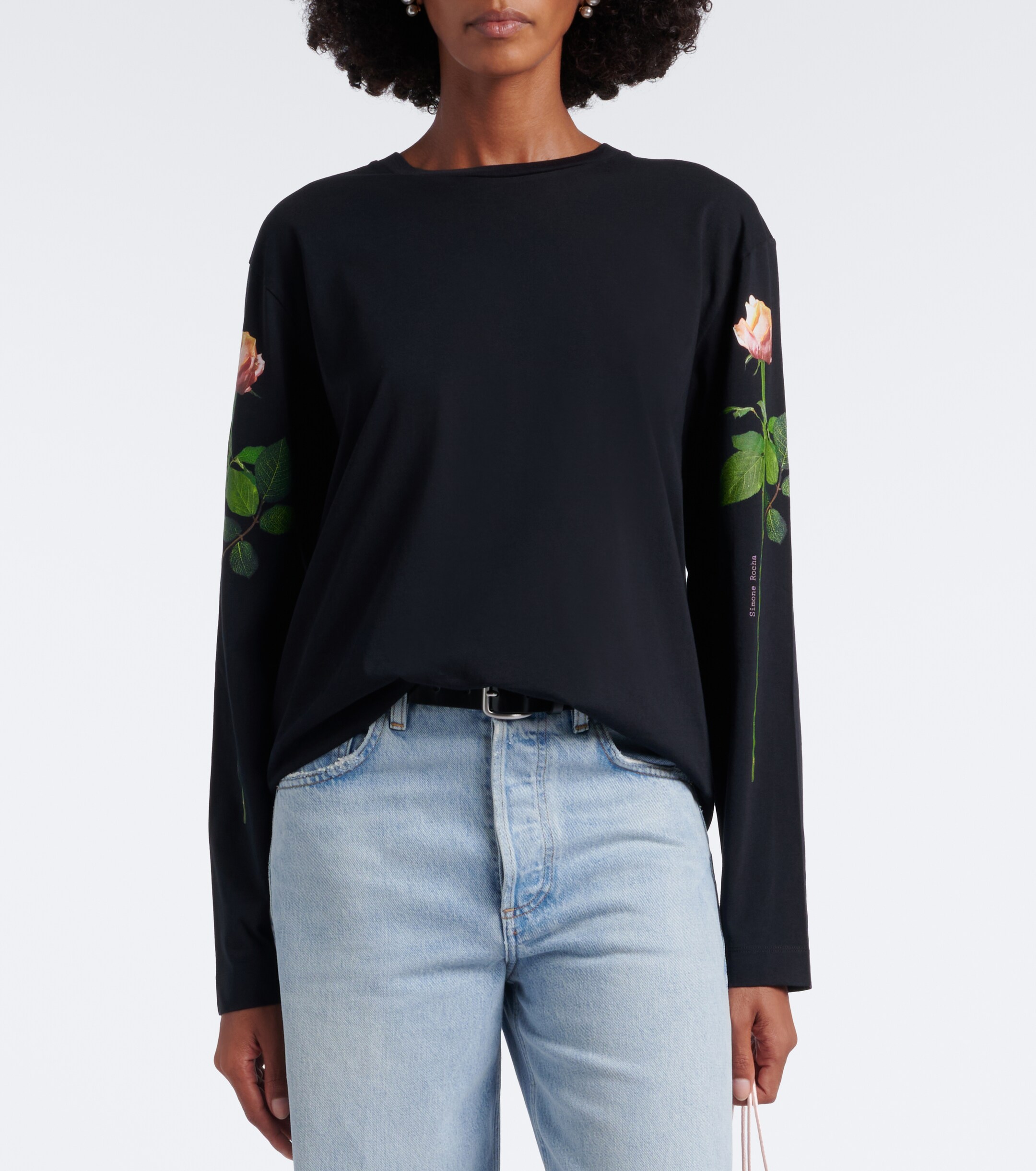 Simone Rocha Simone Rocha Floral cotton jersey T-shirt