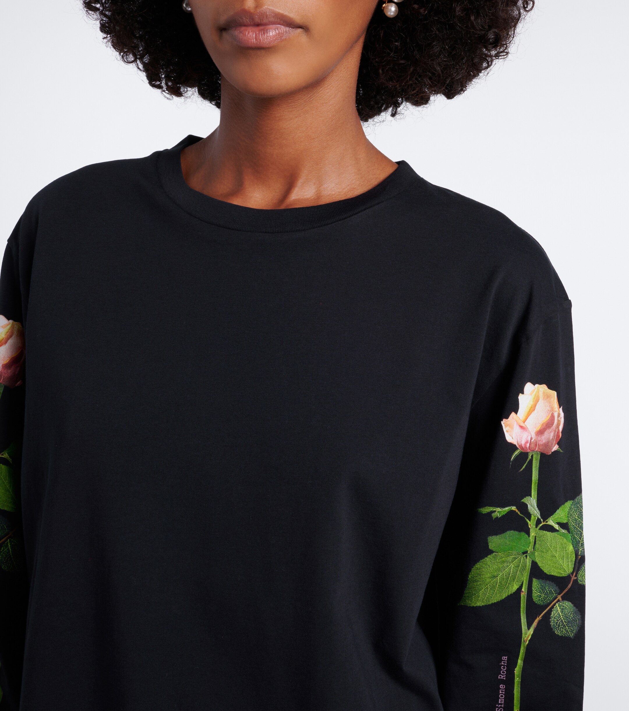 Simone Rocha Simone Rocha Floral cotton jersey T-shirt