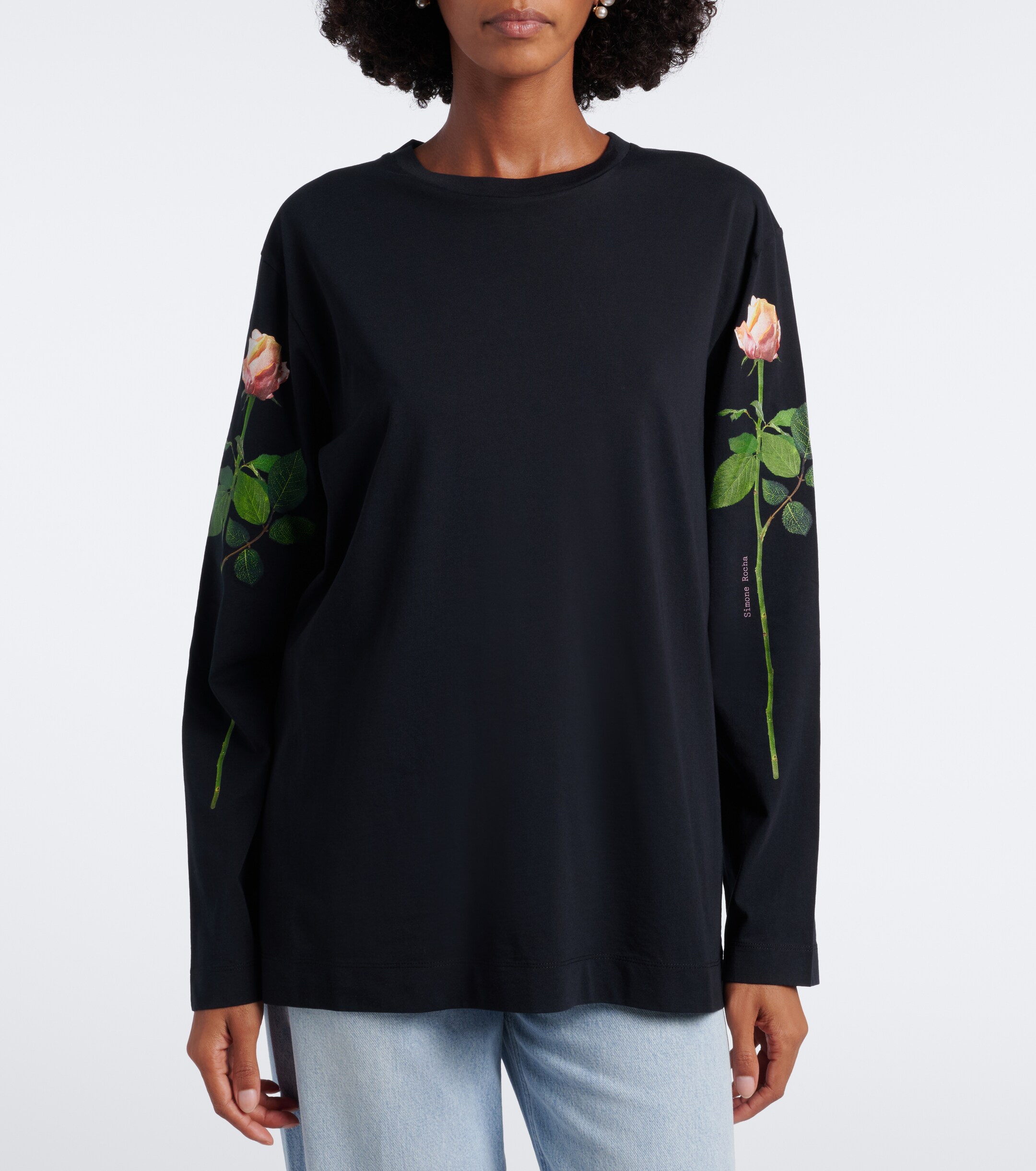Simone Rocha Simone Rocha Floral cotton jersey T-shirt