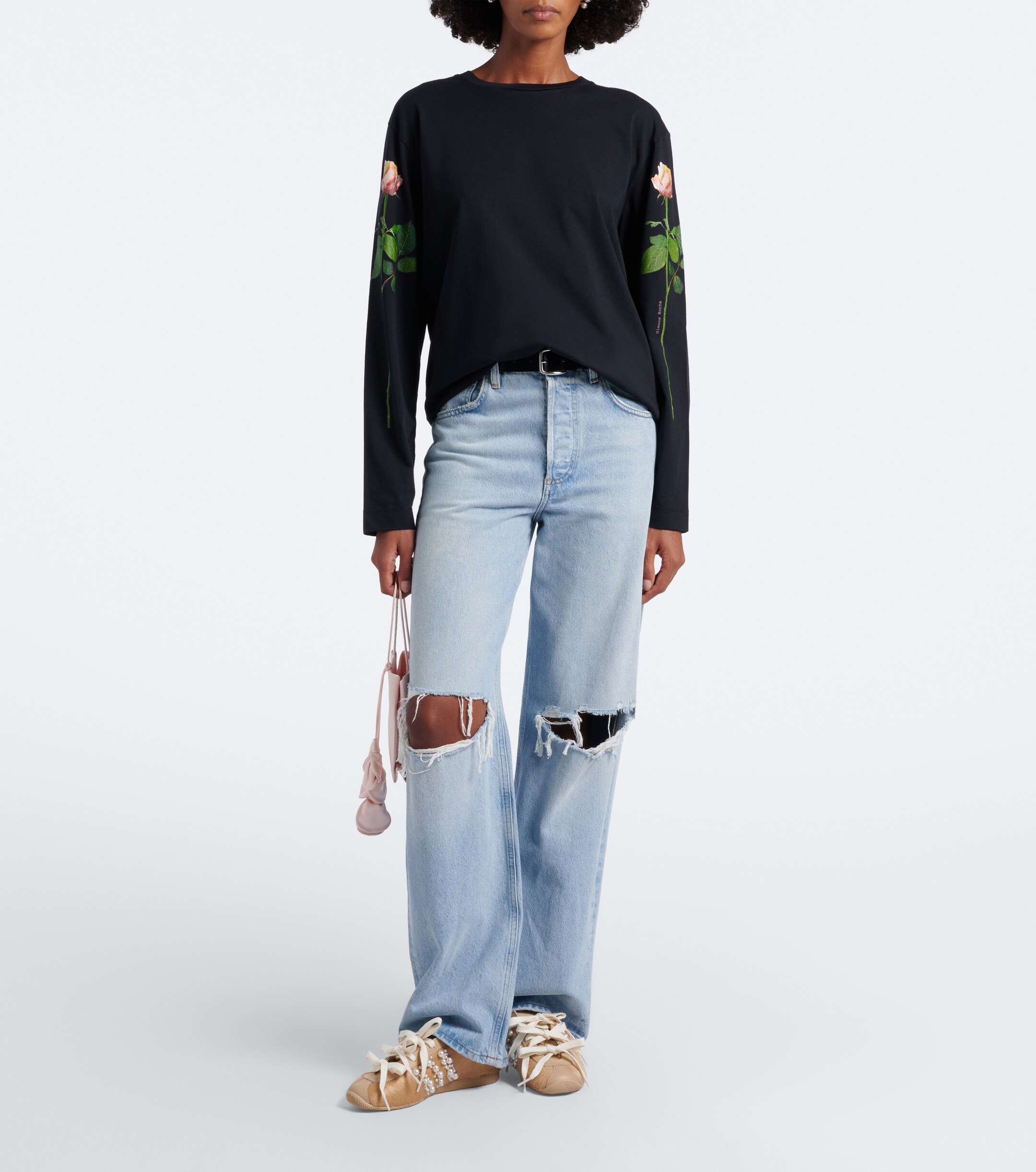 Simone Rocha Simone Rocha Floral cotton jersey T-shirt