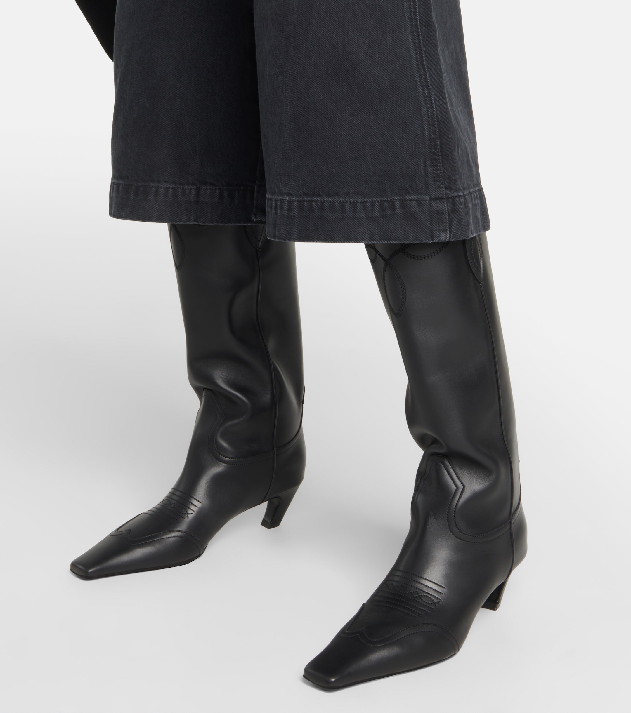 KHAITE Dallas 45 leather knee-high boots thumbnail