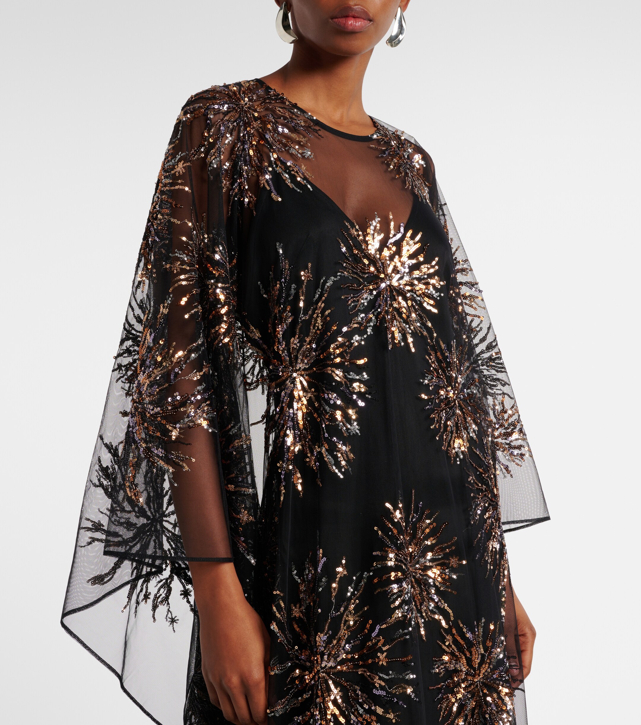 Taller Marmo Gran Soleil embellished tulle kaftan thumbnail