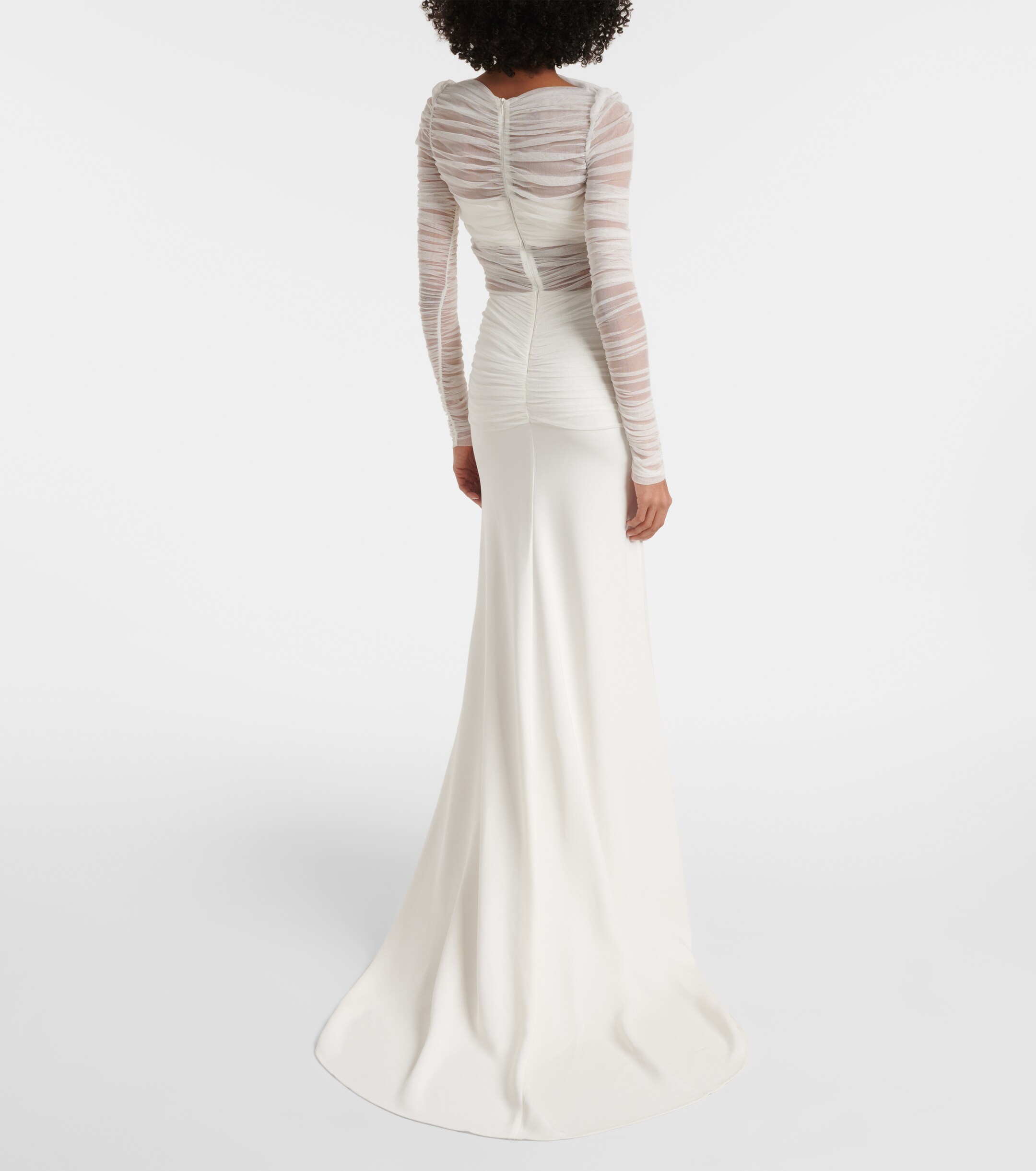 Christopher Esber Bridal veiled silk tulle gown