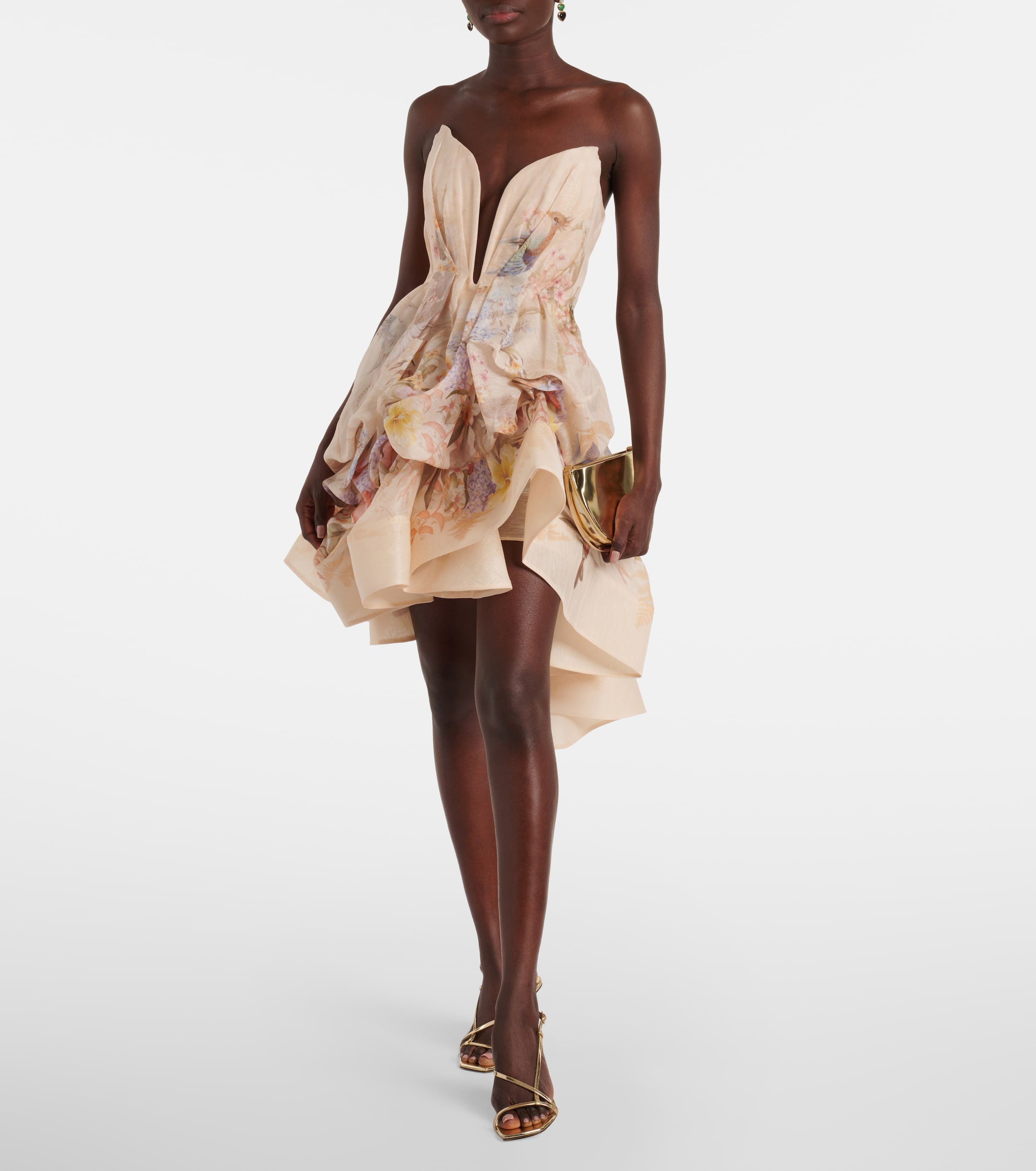 Zimmermann - Illuminate Draped linen and silk minidress | Plush Zimmermann - Illuminate Draped linen and silk minidress | Plush