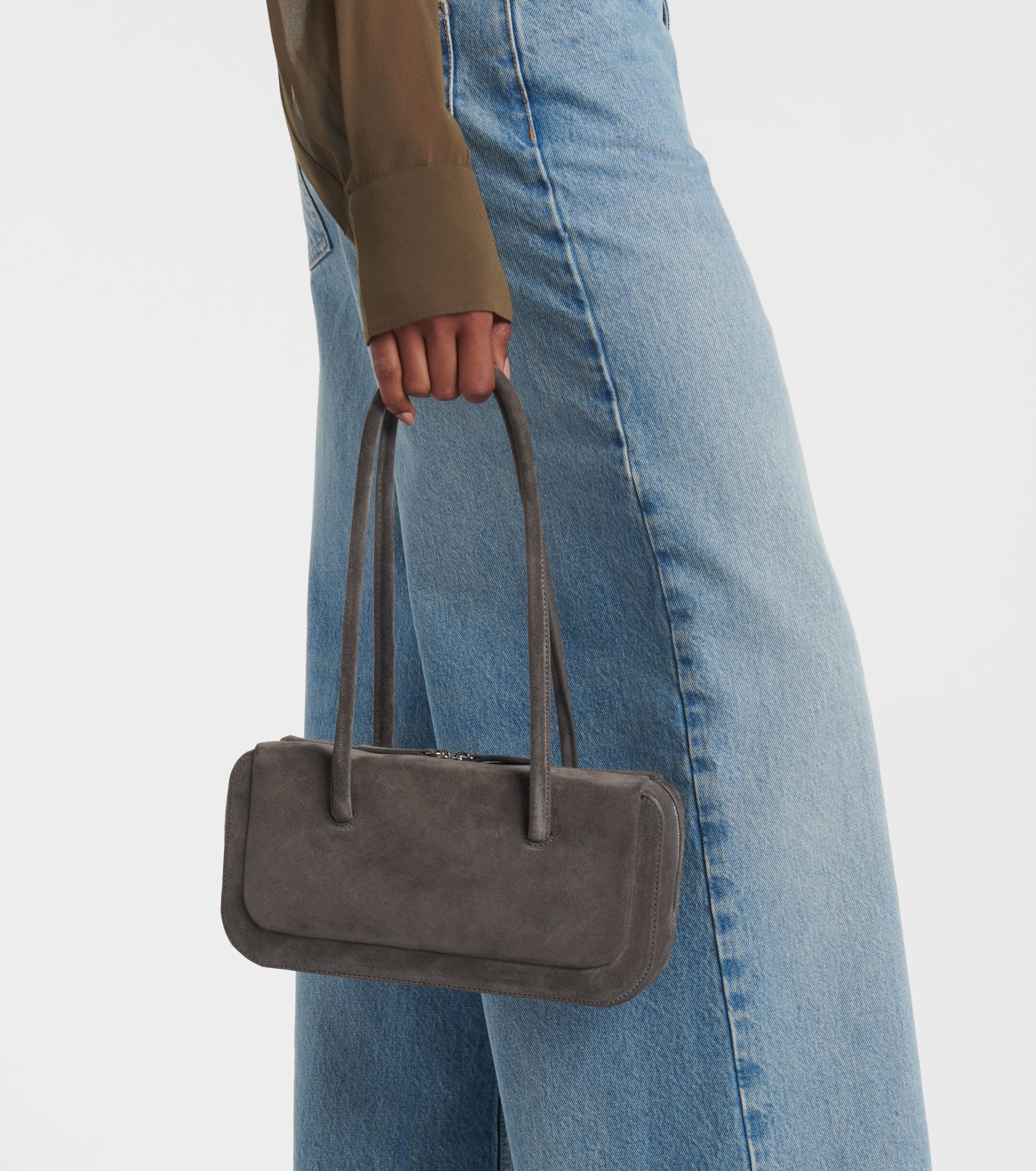 AESTHER EKME Lagune Bowling Mini suede shoulder bag thumbnail