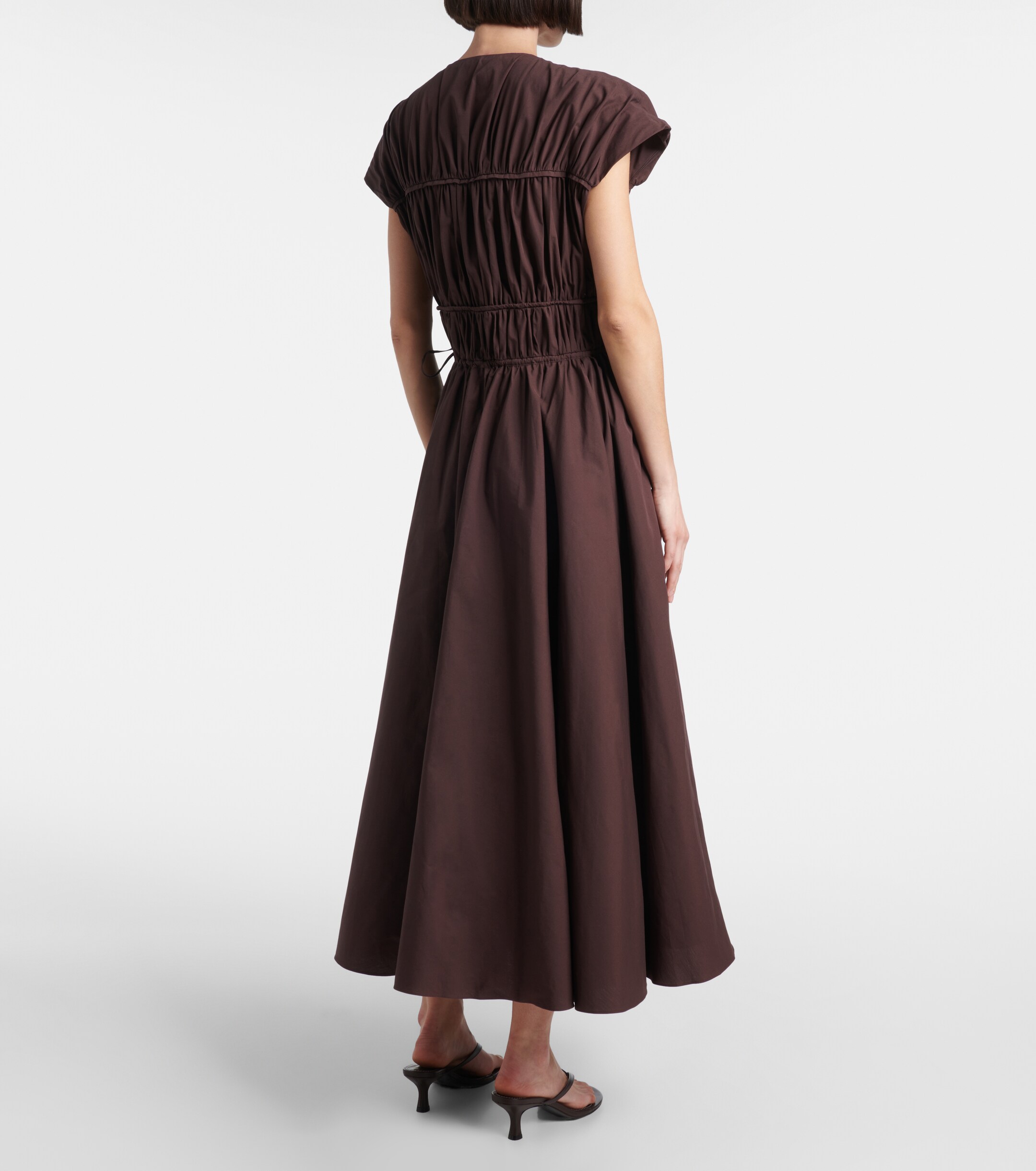 TOVE Ceres gathered cotton midi dress