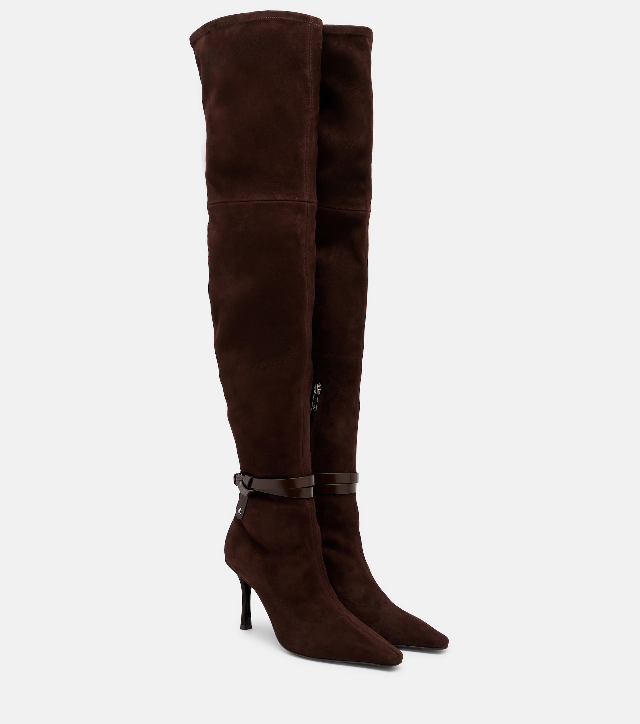 JIMMY CHOO - Camie 85 suede over-the-knee boots | Plush