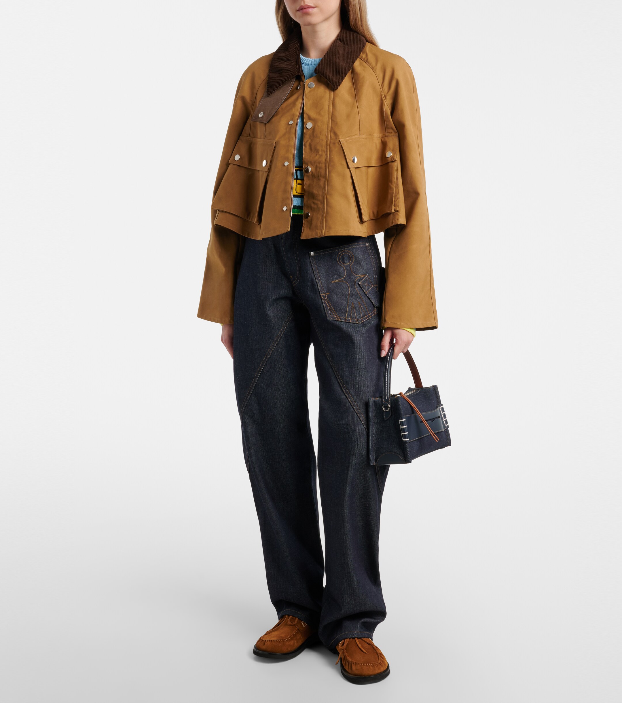 Jw Anderson Loafer Small denim shoulder bag