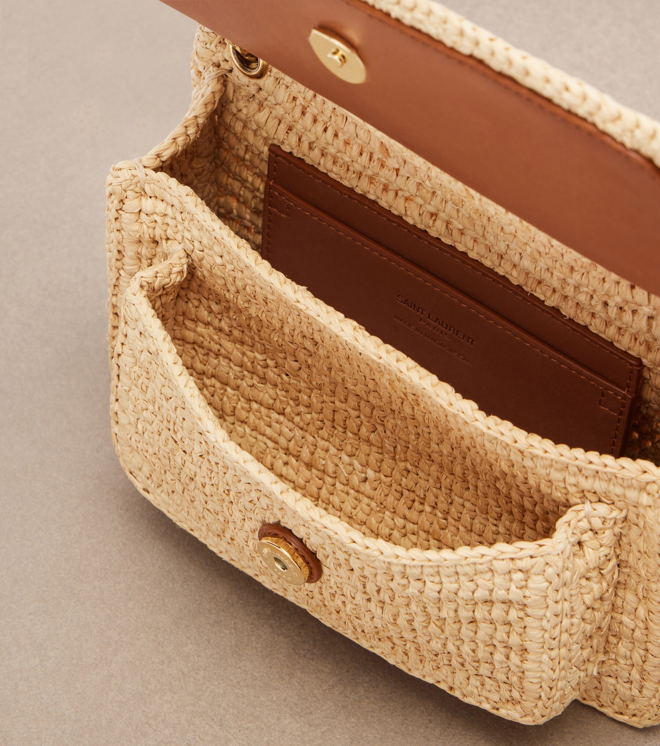 Saint Laurent Niki Mini raffia crossbody bag