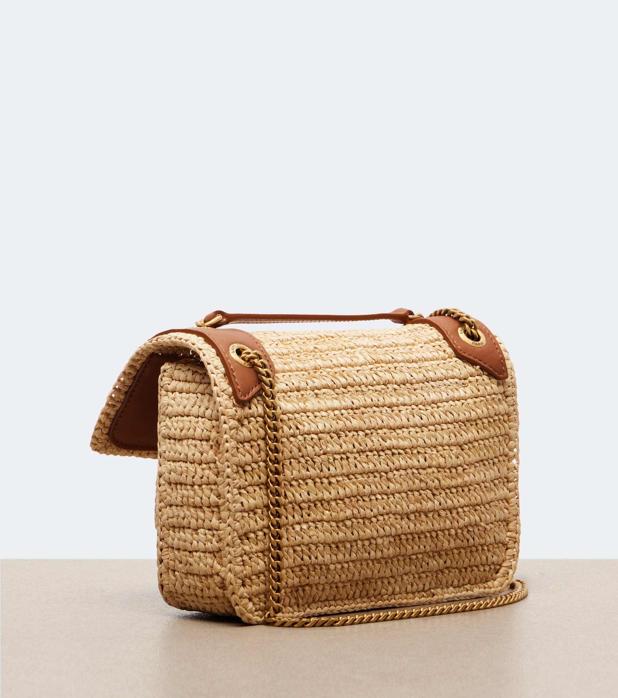 Saint Laurent Niki Mini raffia crossbody bag