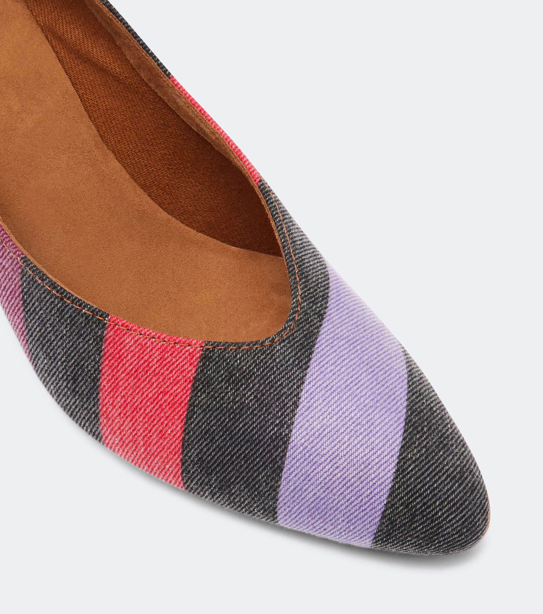Versace Versace Tina striped denim pumps