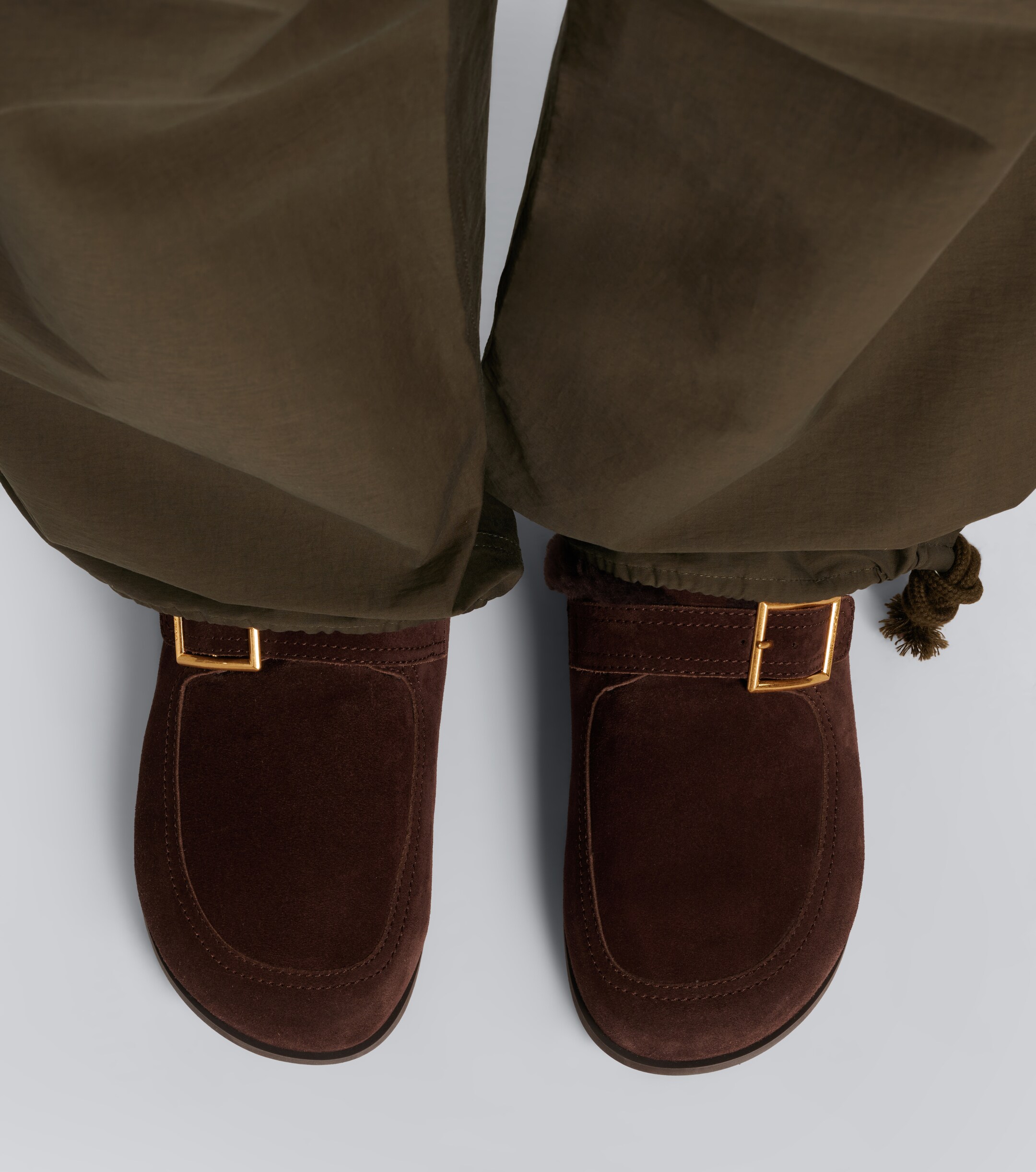 JIMMY CHOO Jimmy Choo Biker shearling-lined suede mules