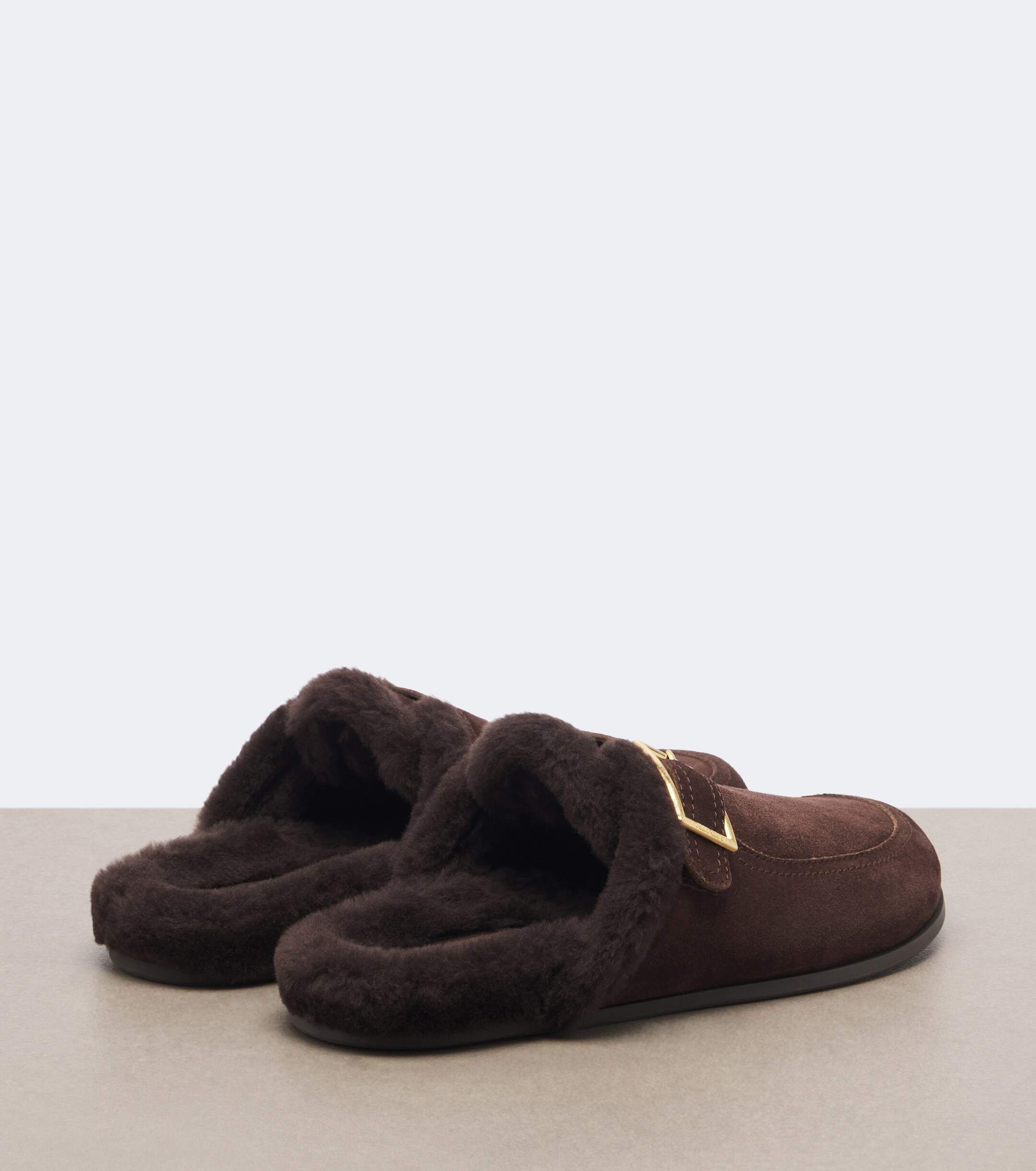 JIMMY CHOO Jimmy Choo Biker shearling-lined suede mules