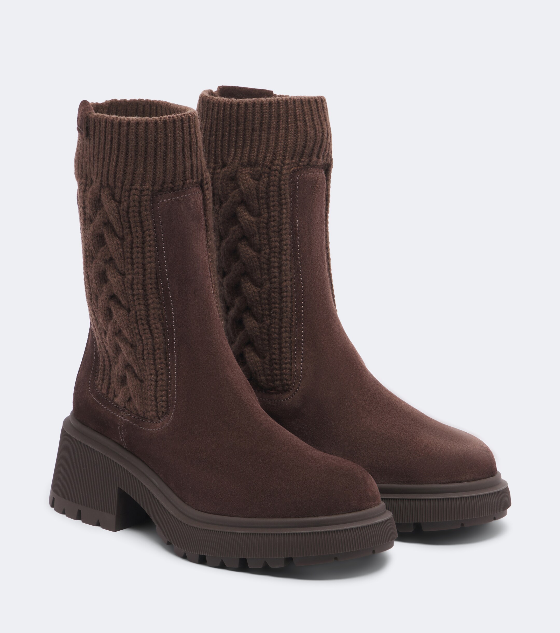 JIMMY CHOO Jimmy Choo Tamia cable-knit leather ankle boots