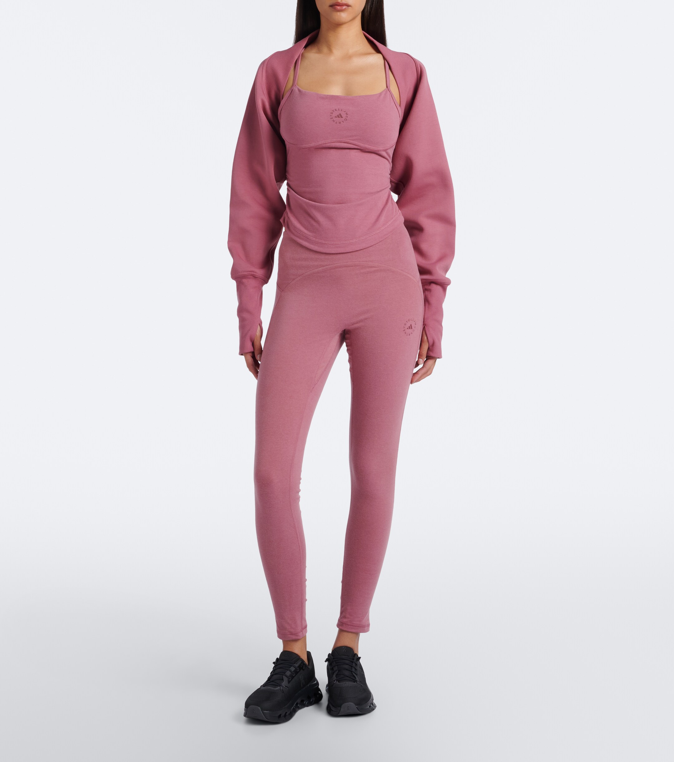 adidas by Stella McCartney Adidas by Stella McCartney Cotton-blend fleece shrug