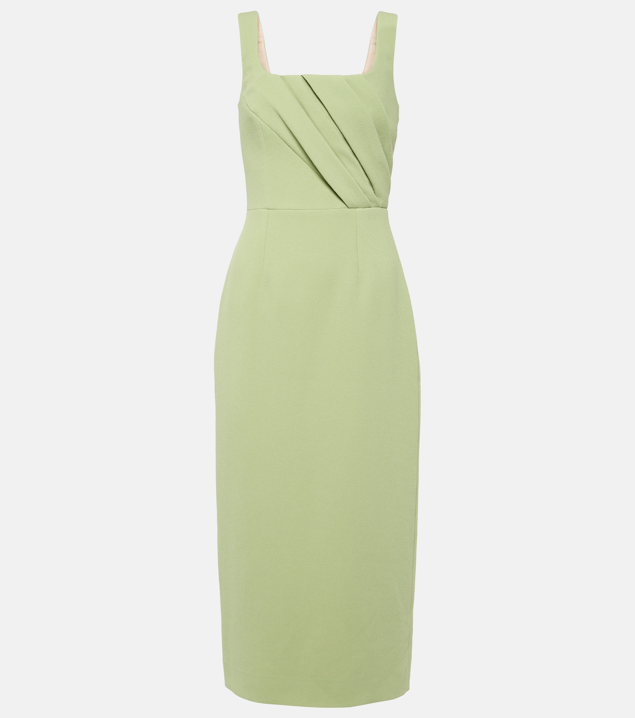 Emilia Wickstead Arina pleated crêpe midi dress