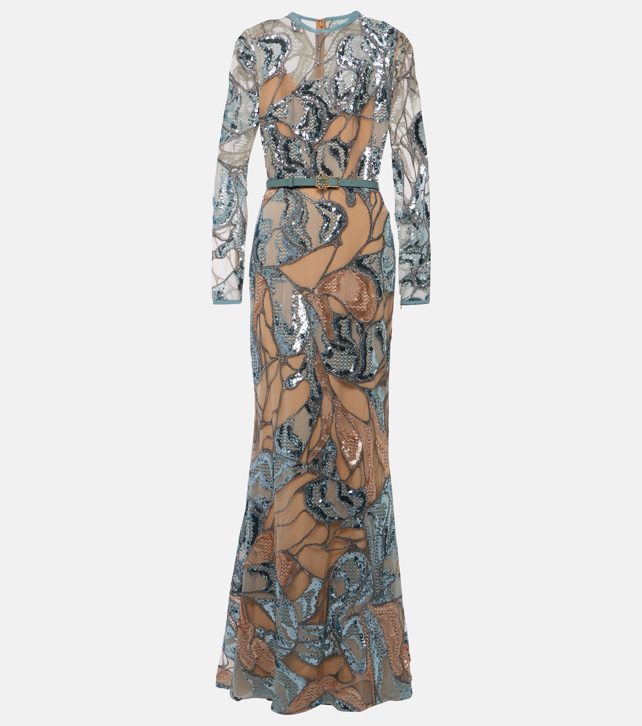 Elie Saab Embroidered silk-blend gown thumbnail