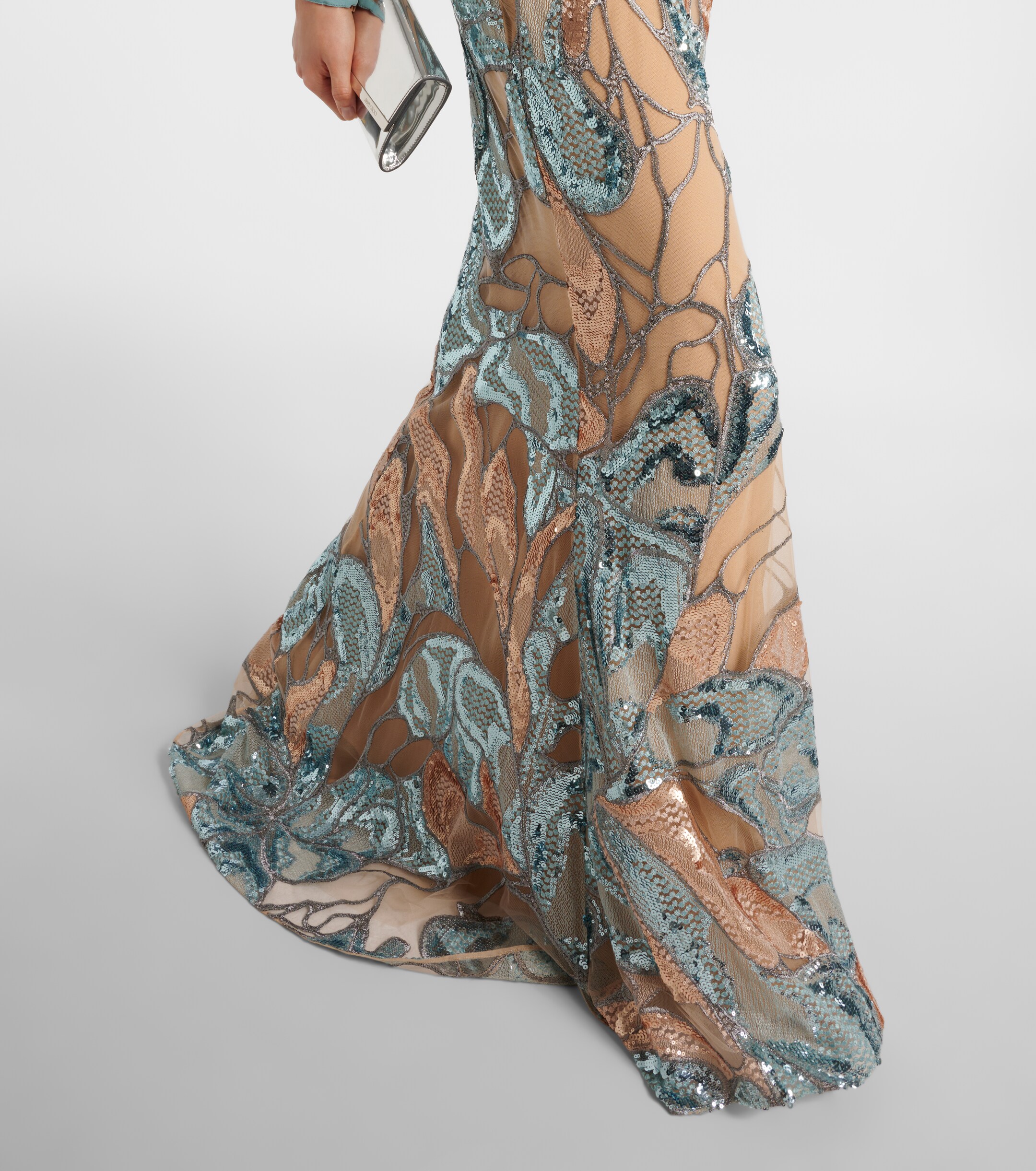 Elie Saab Embroidered silk-blend gown thumbnail
