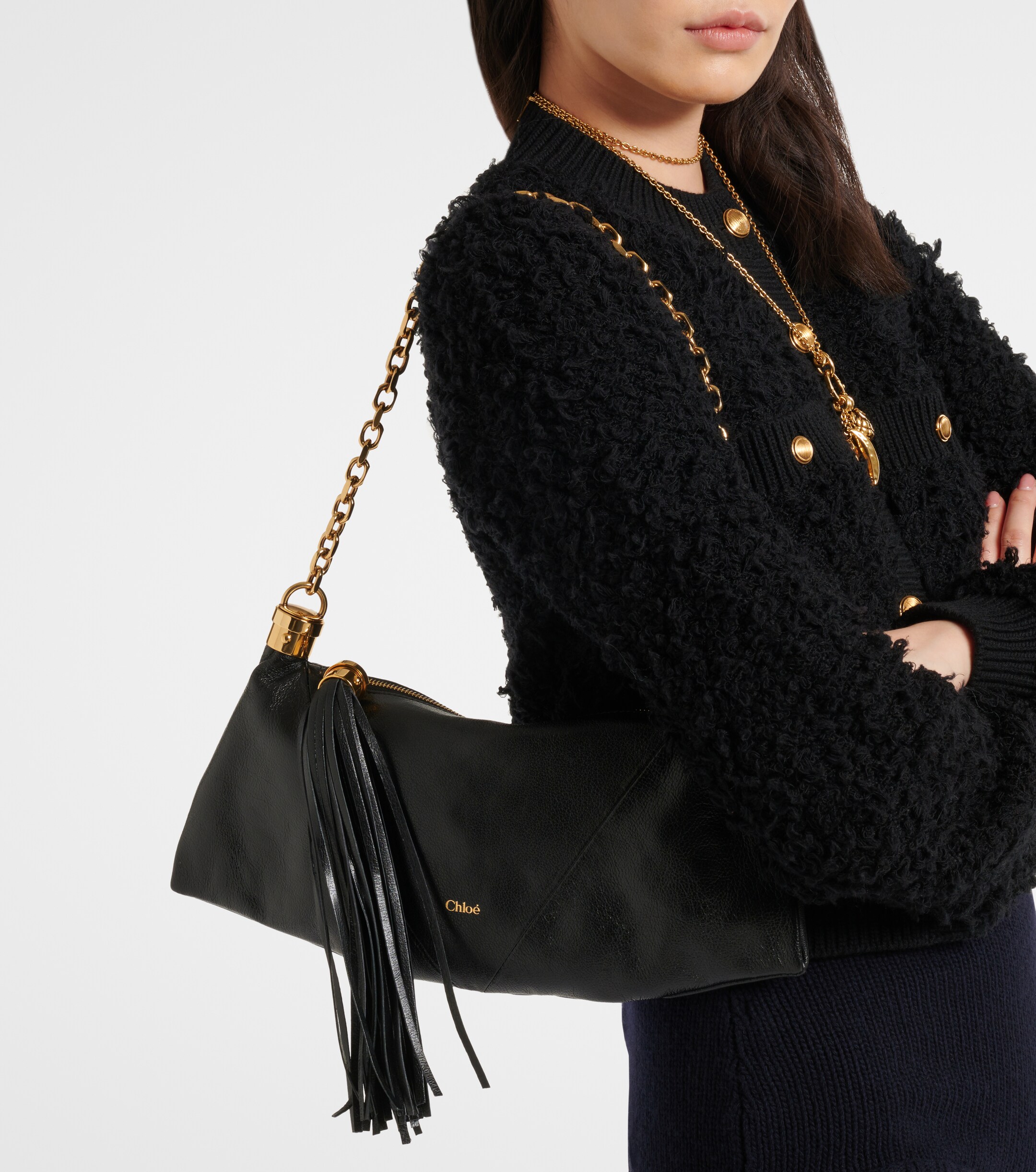 Chloé Foulard Small leather shoulder bag